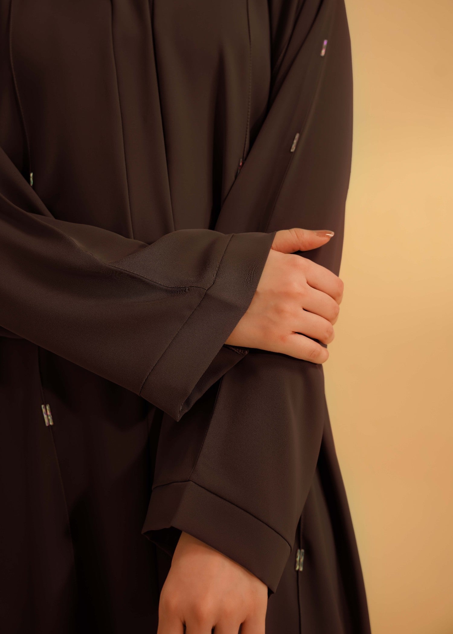 nidha Abaya in Mocha brown
