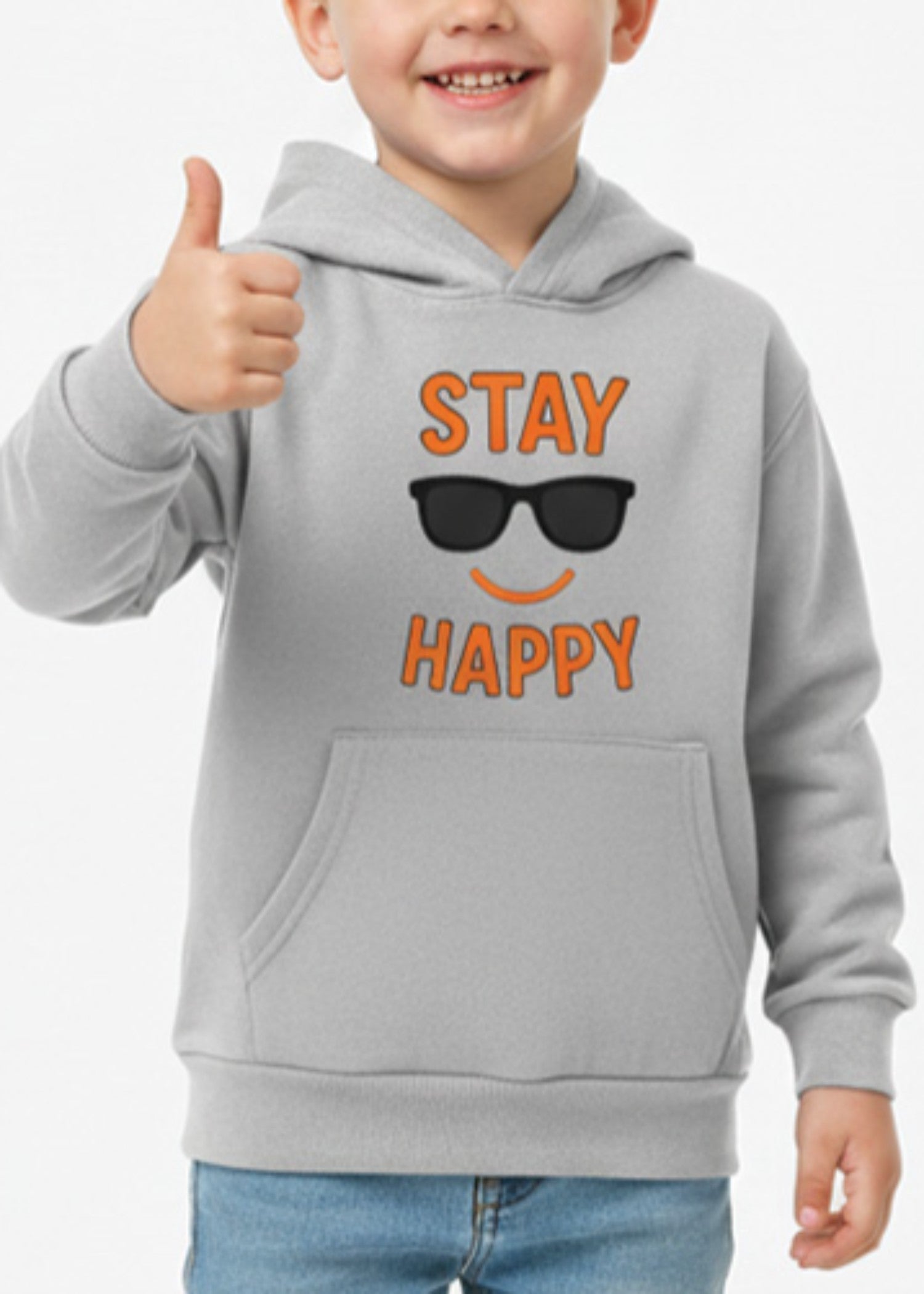 fleece Hoodie in Light grey
