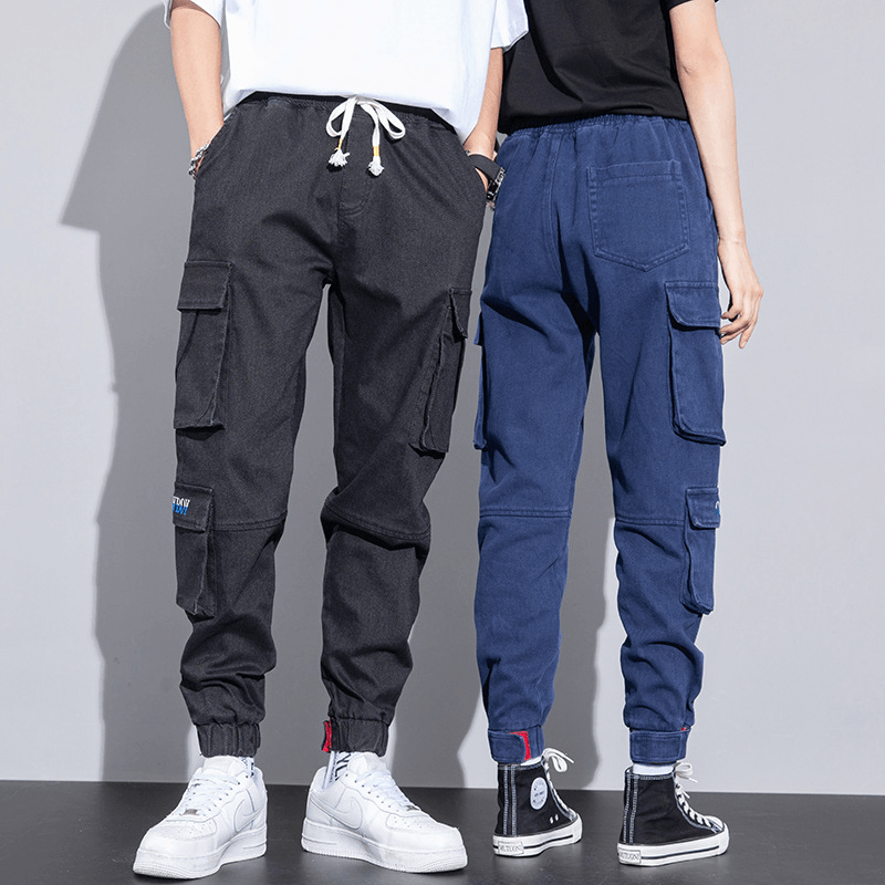 Casual Capris Men'S 2021 Spring Korean Unisex Cotton Overalls