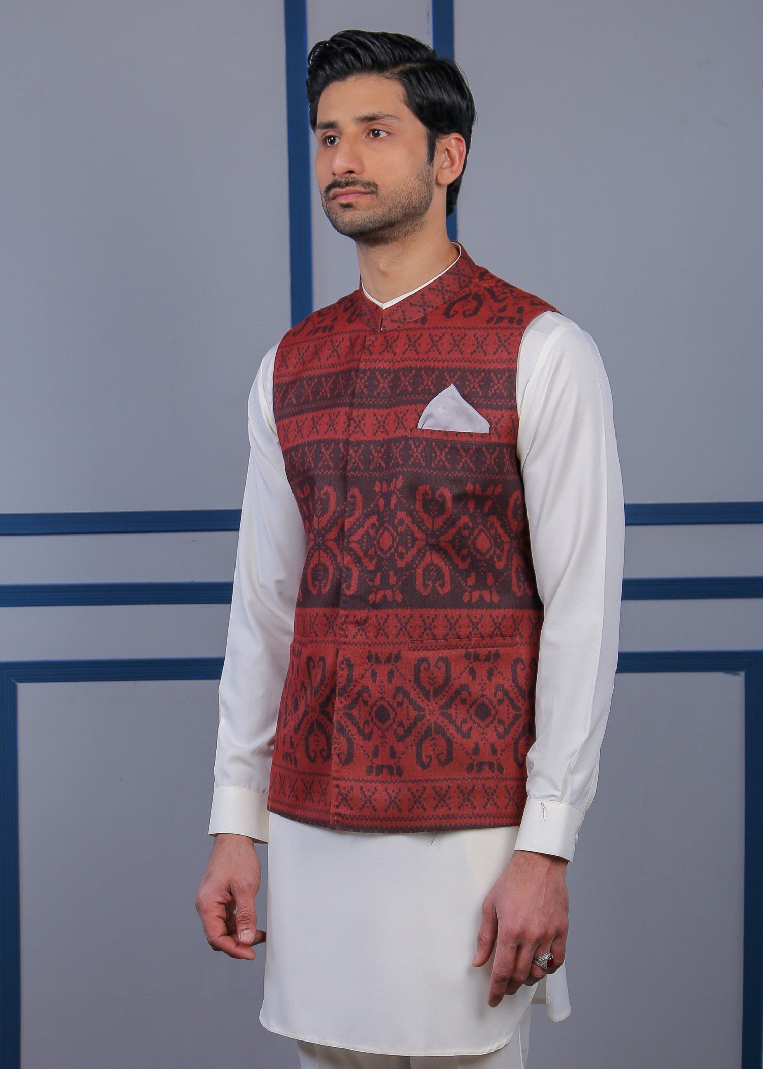 wool Waistcoat in Multi