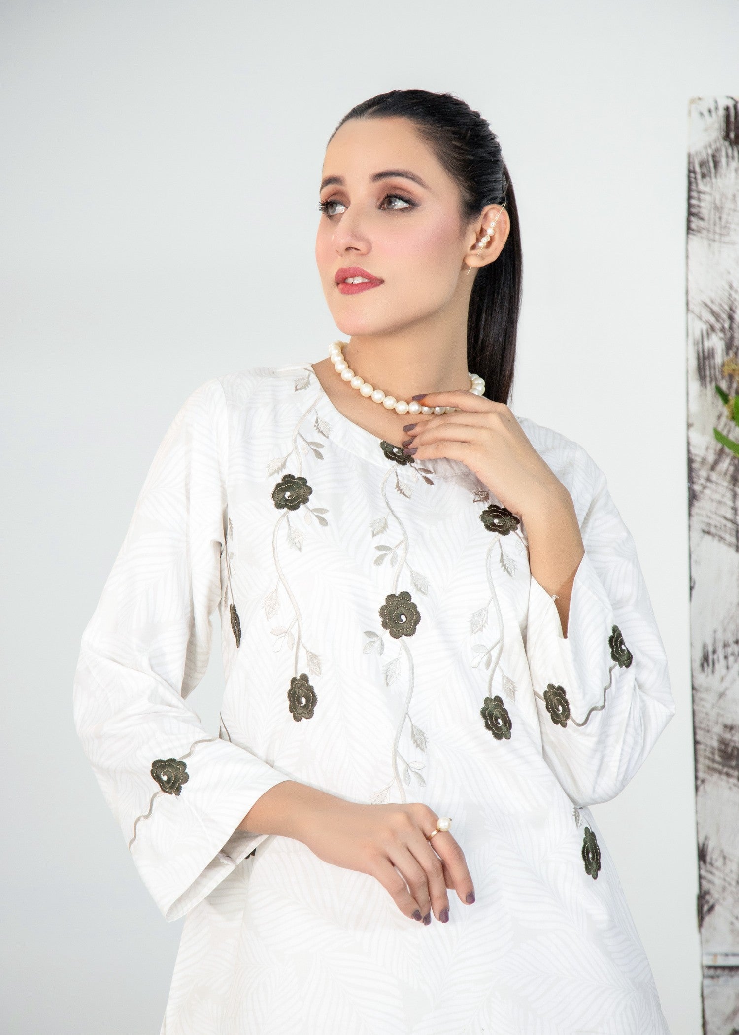 blended satin Co Ord Sets in Cream