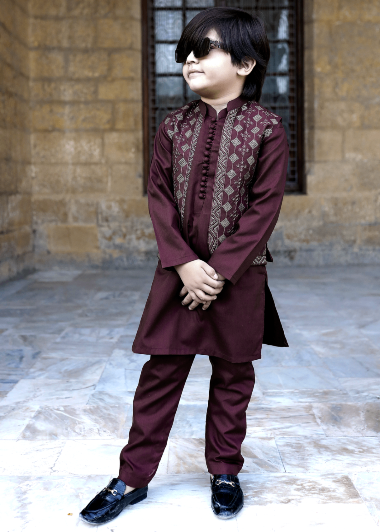suiting Waistcoat in Maroon