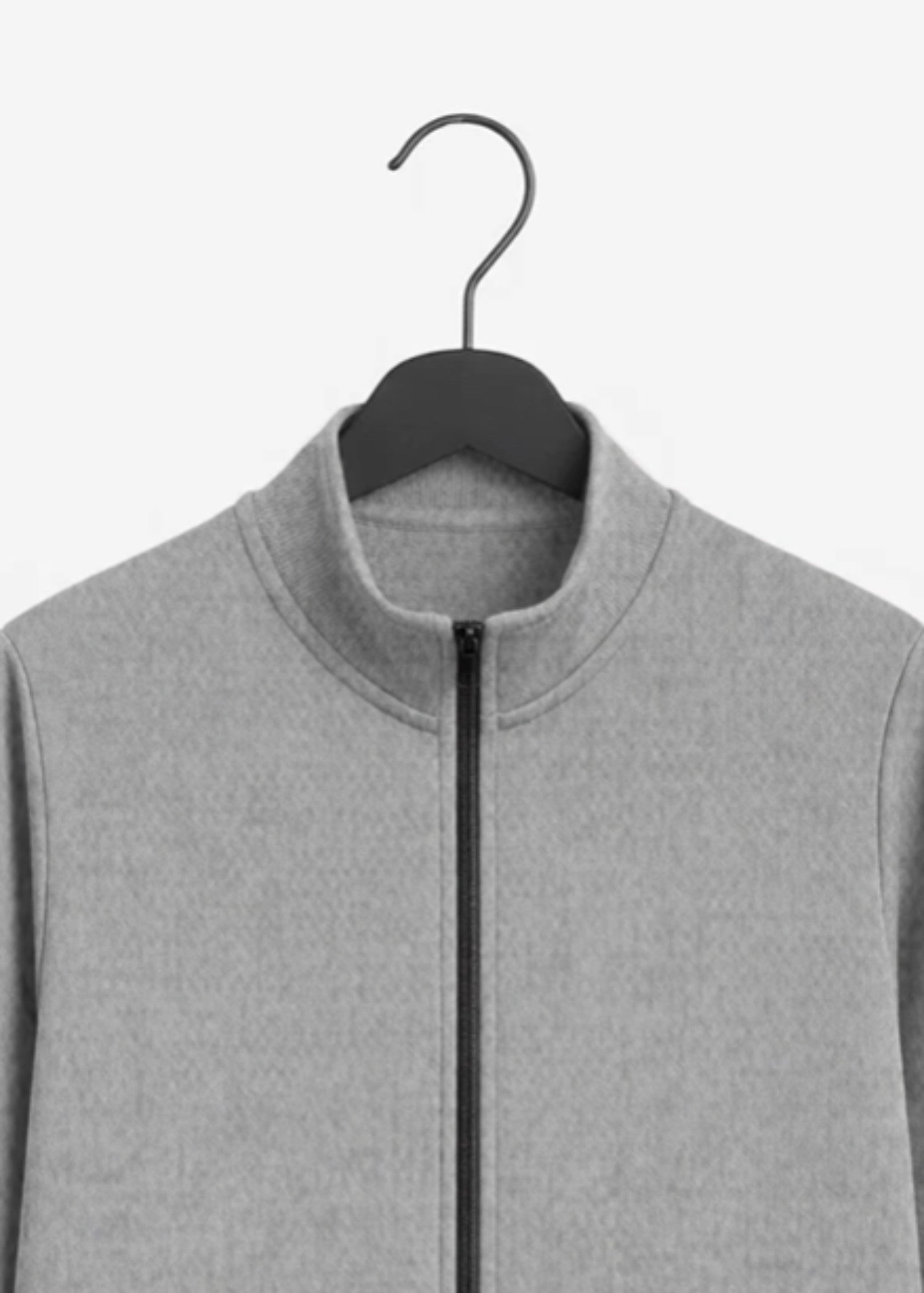 fleece Jacket in Light grey