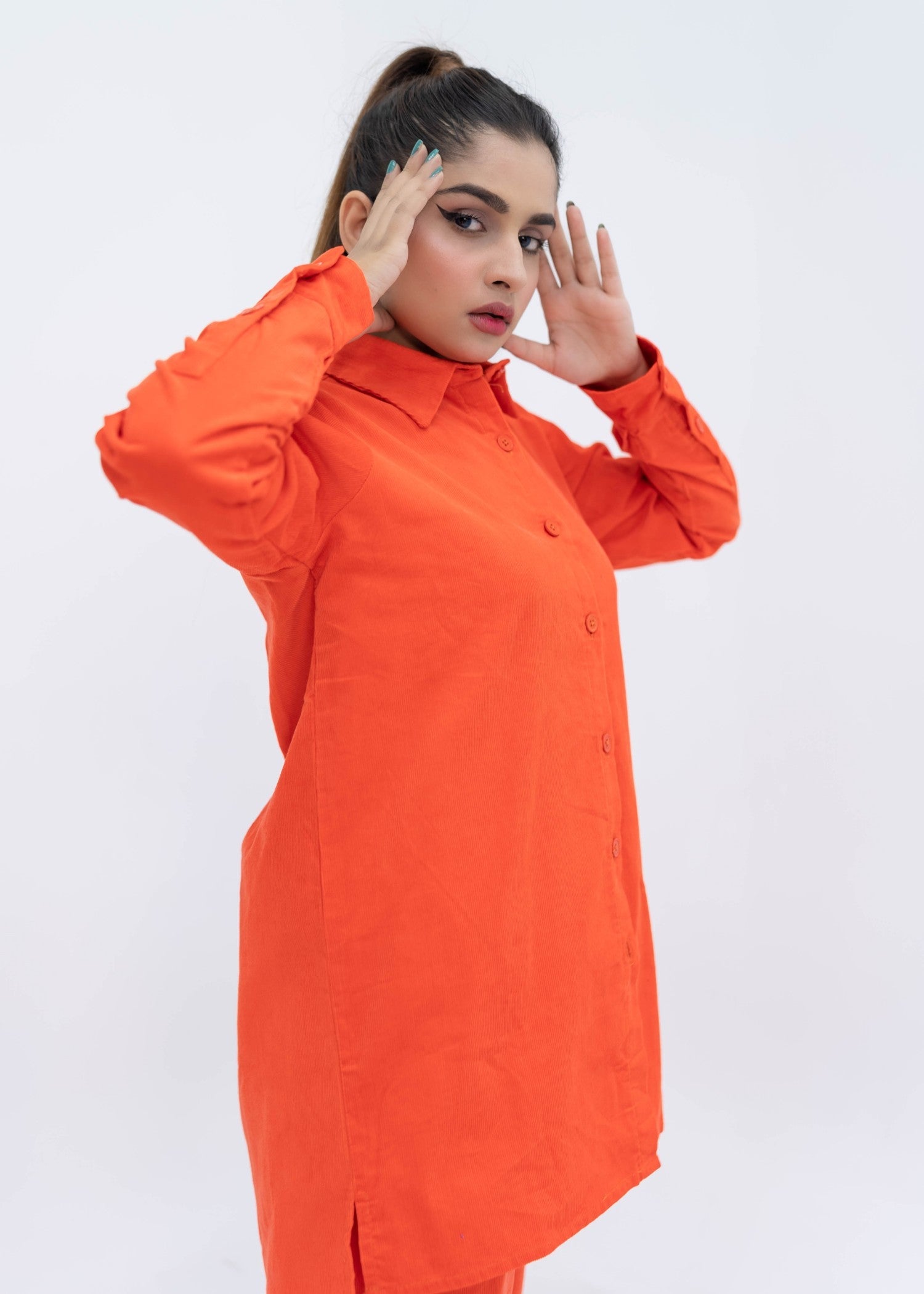 corduroy Co Ord Sets in Orange