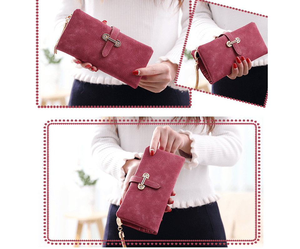 Scrub ladies multi-function coin purse tassel pendant wallet ladies wallet