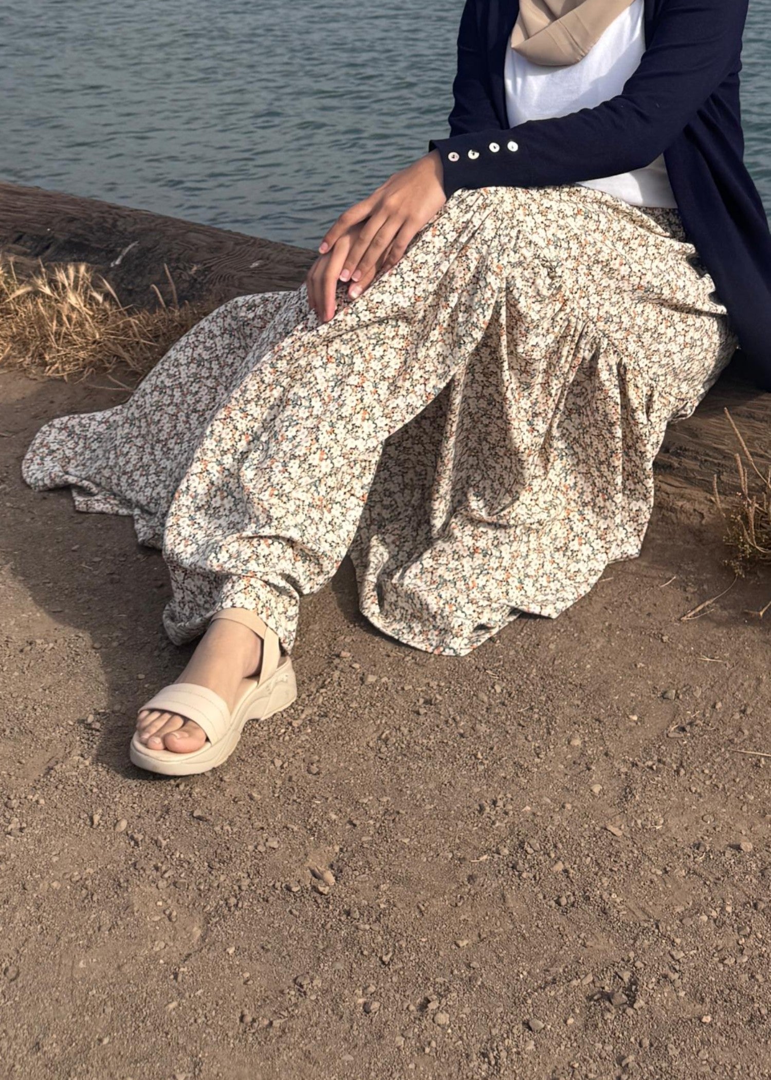 georgette Skirt in Beige