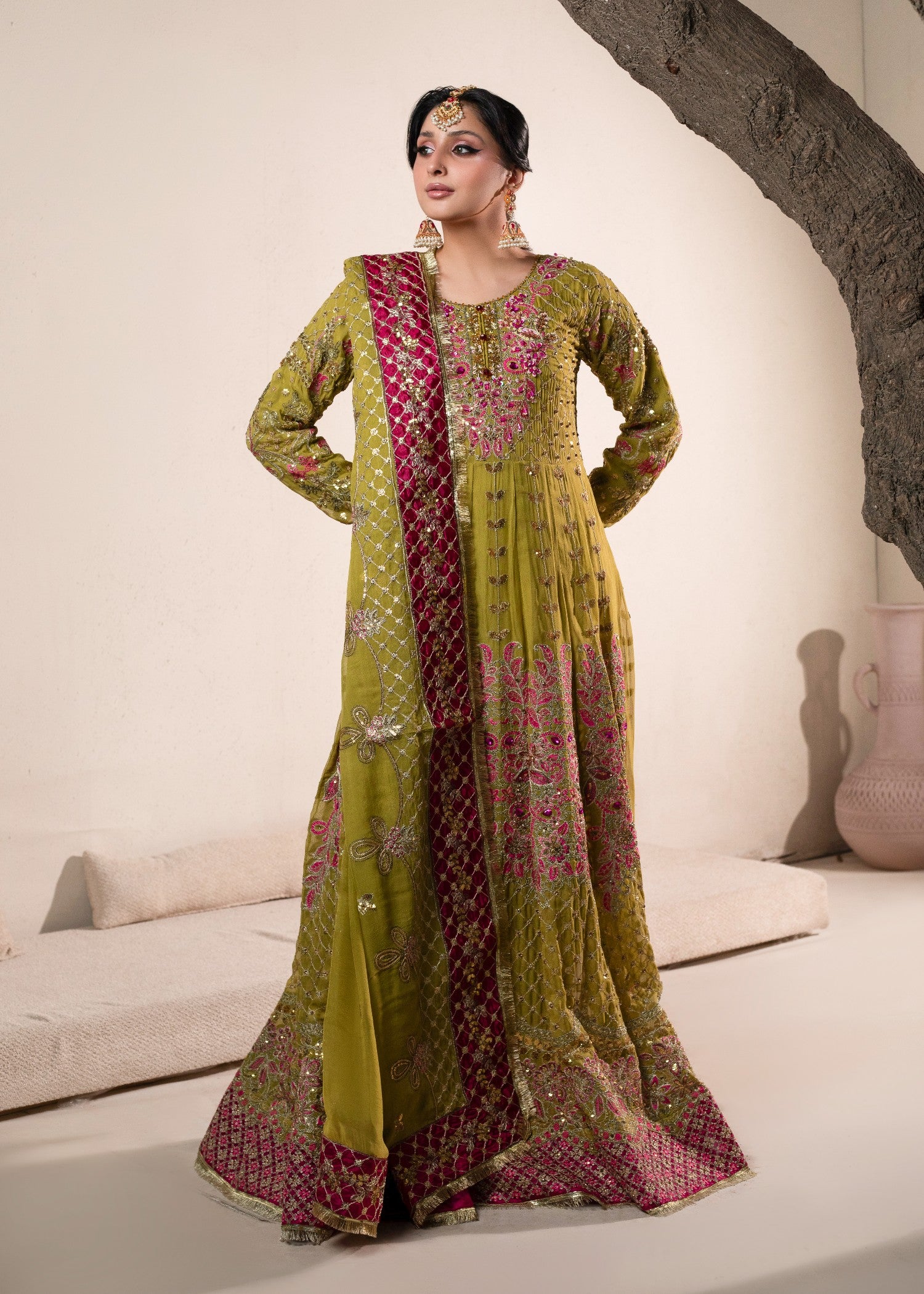 chiffon Maxi in Pear