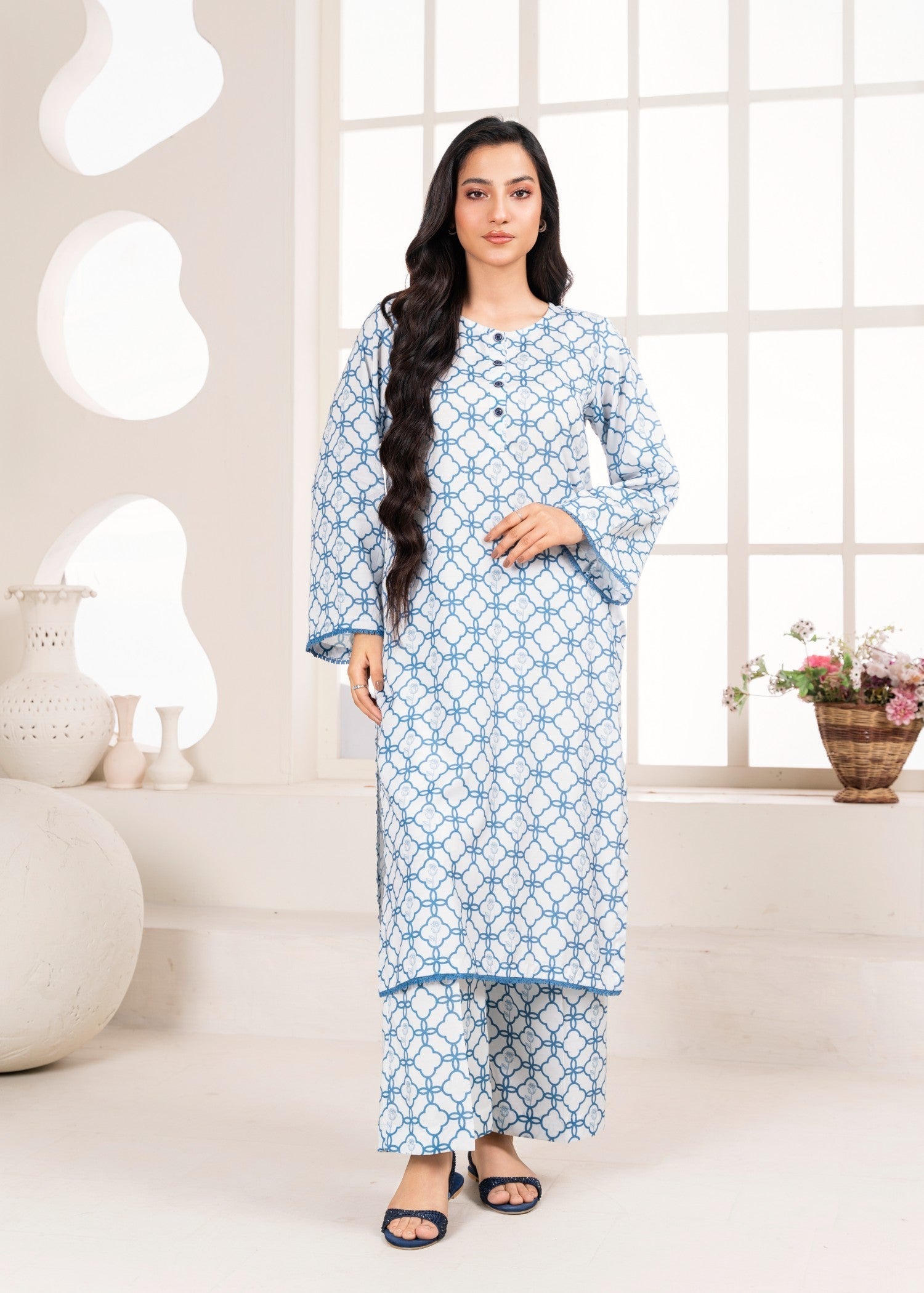 karandi Co Ord Sets in White