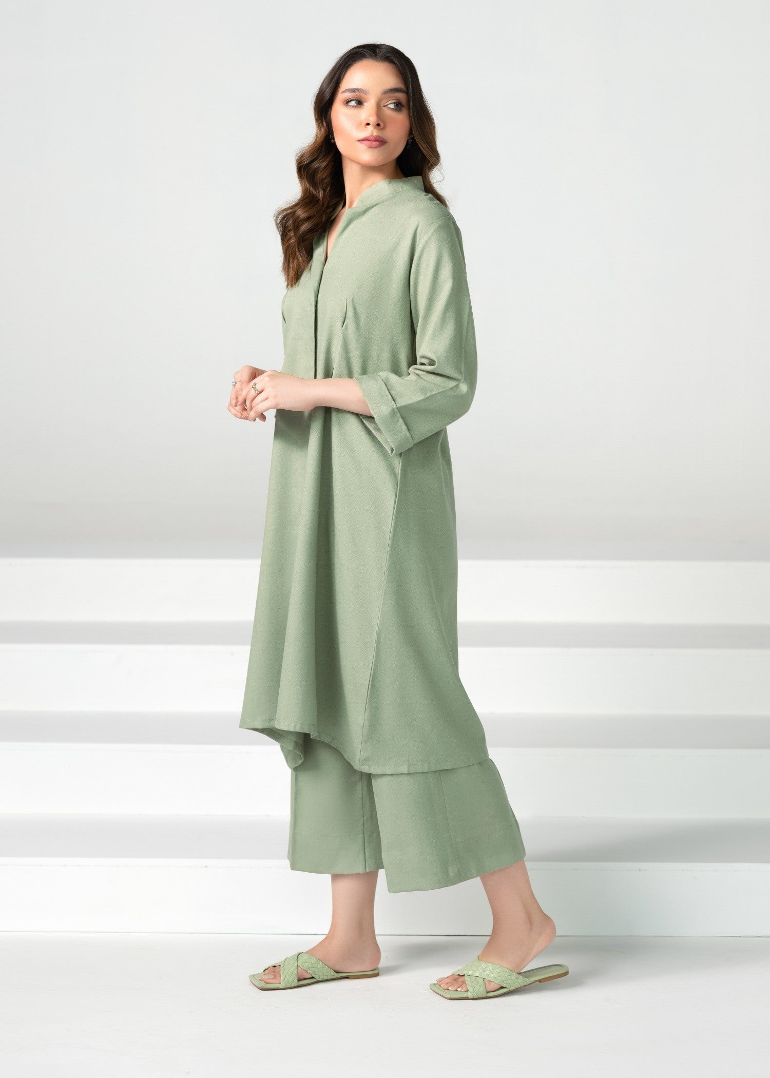 karandi Co ord Sets in Green