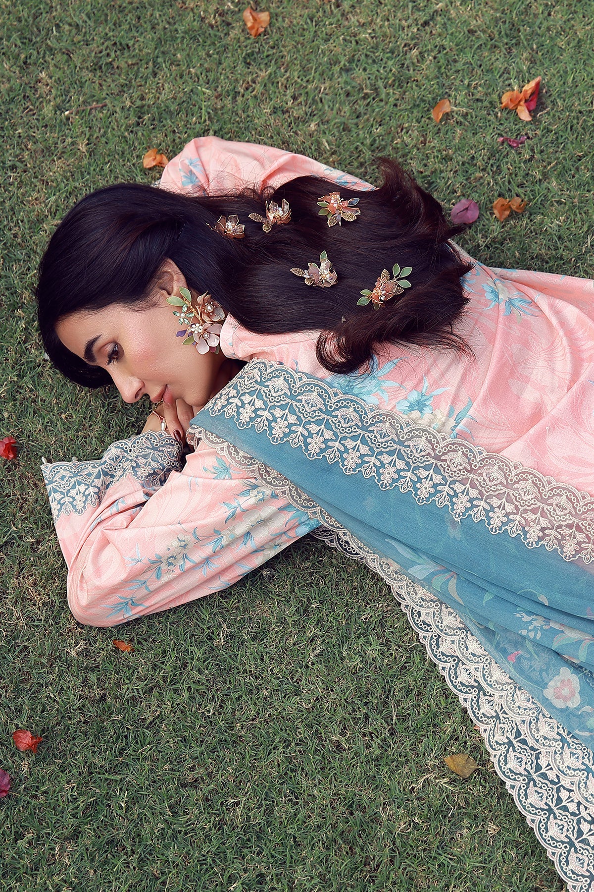 Mirha Lawn – Blush Azure