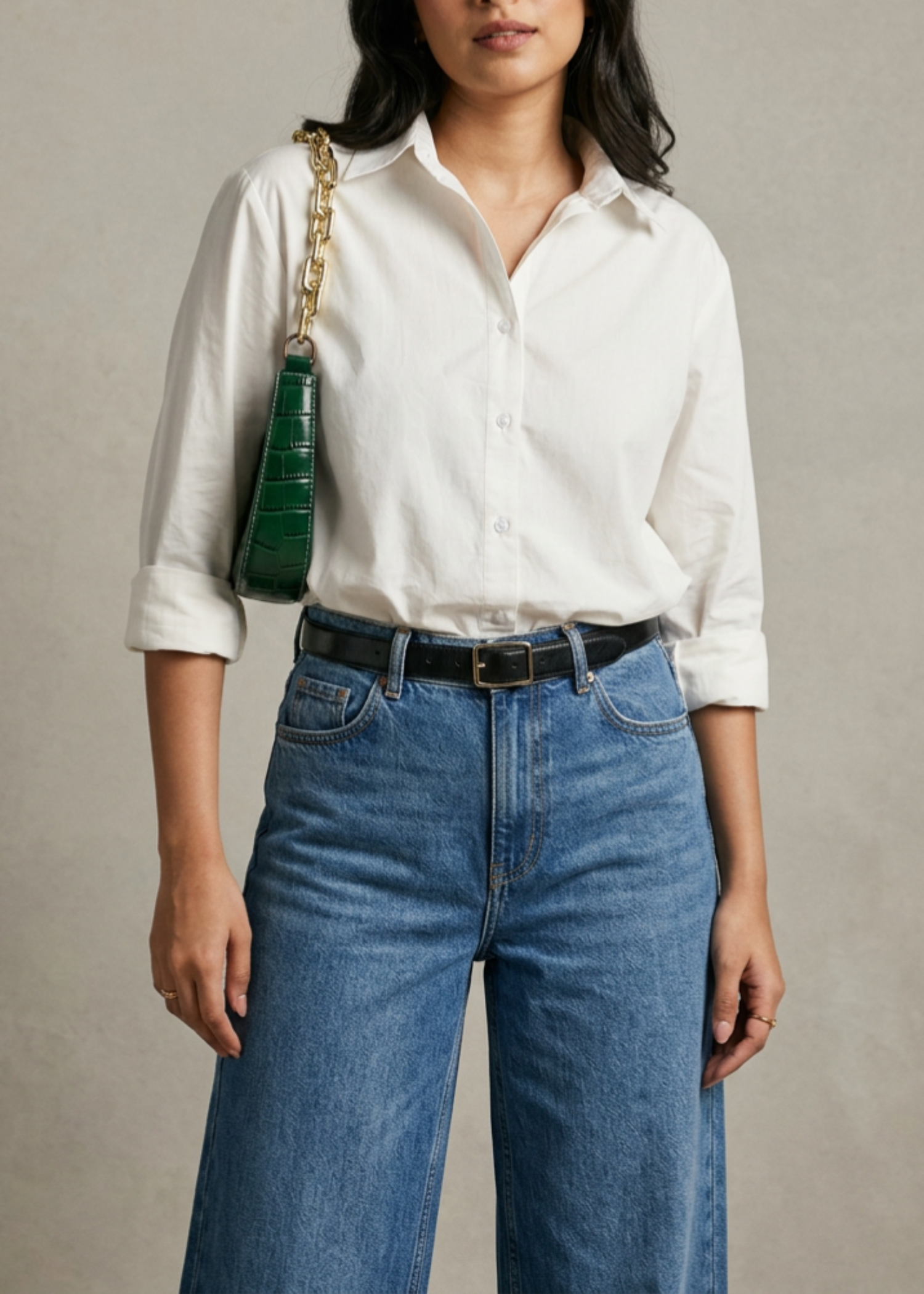cotton linen Formal Shirt in White