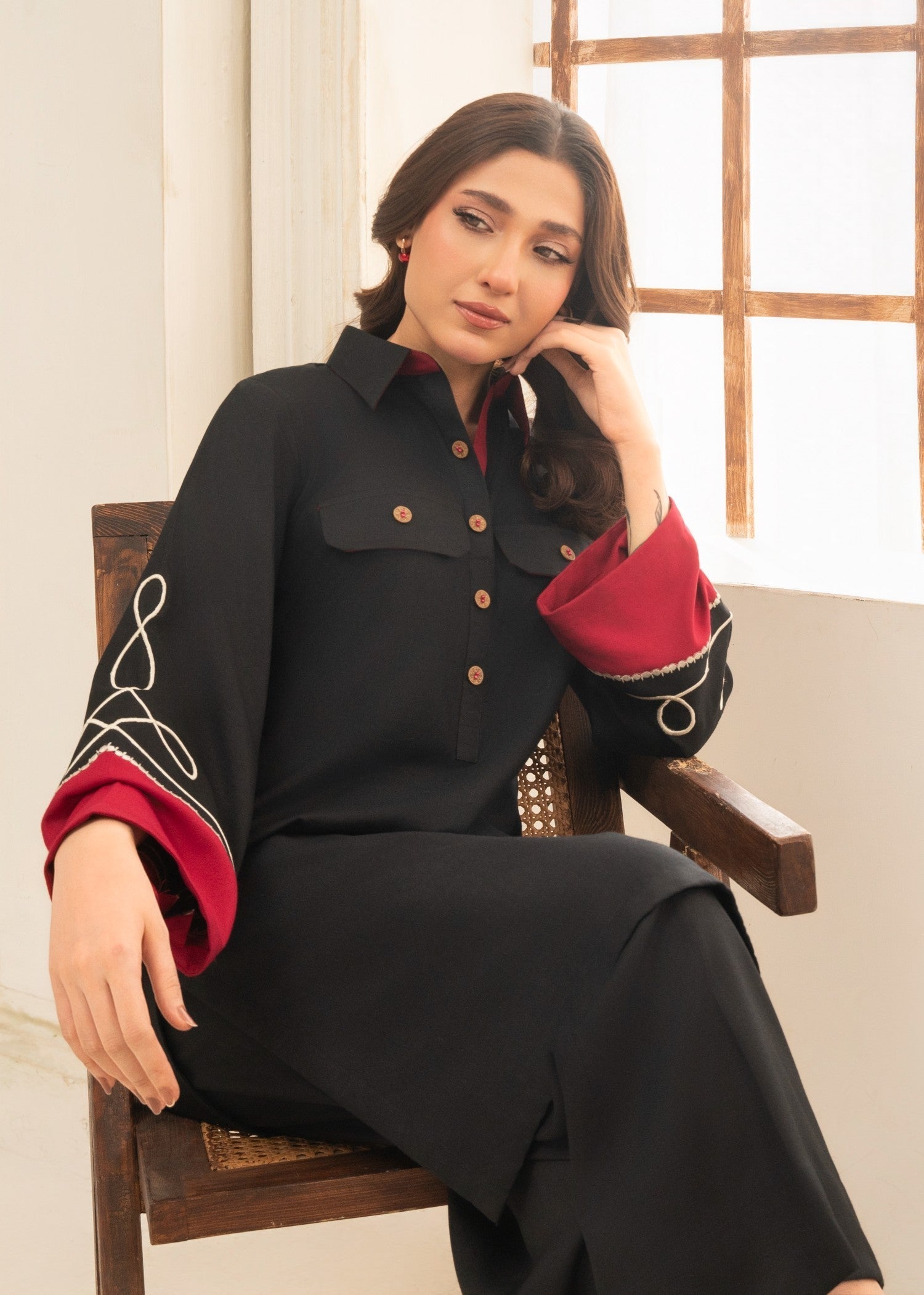 dhanak Co Ord Sets in Black