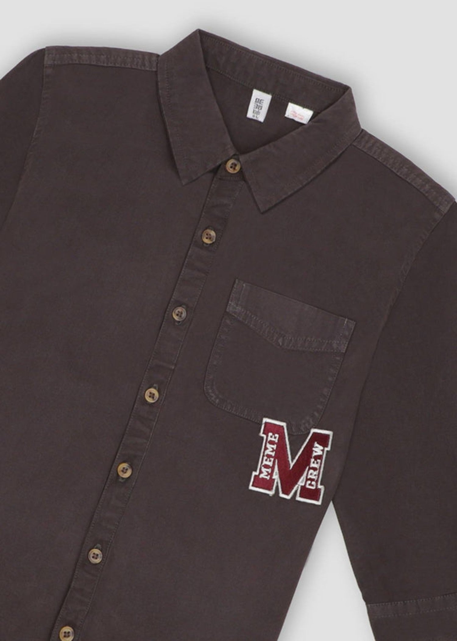 cotton Casual Shirt in Mocha brown