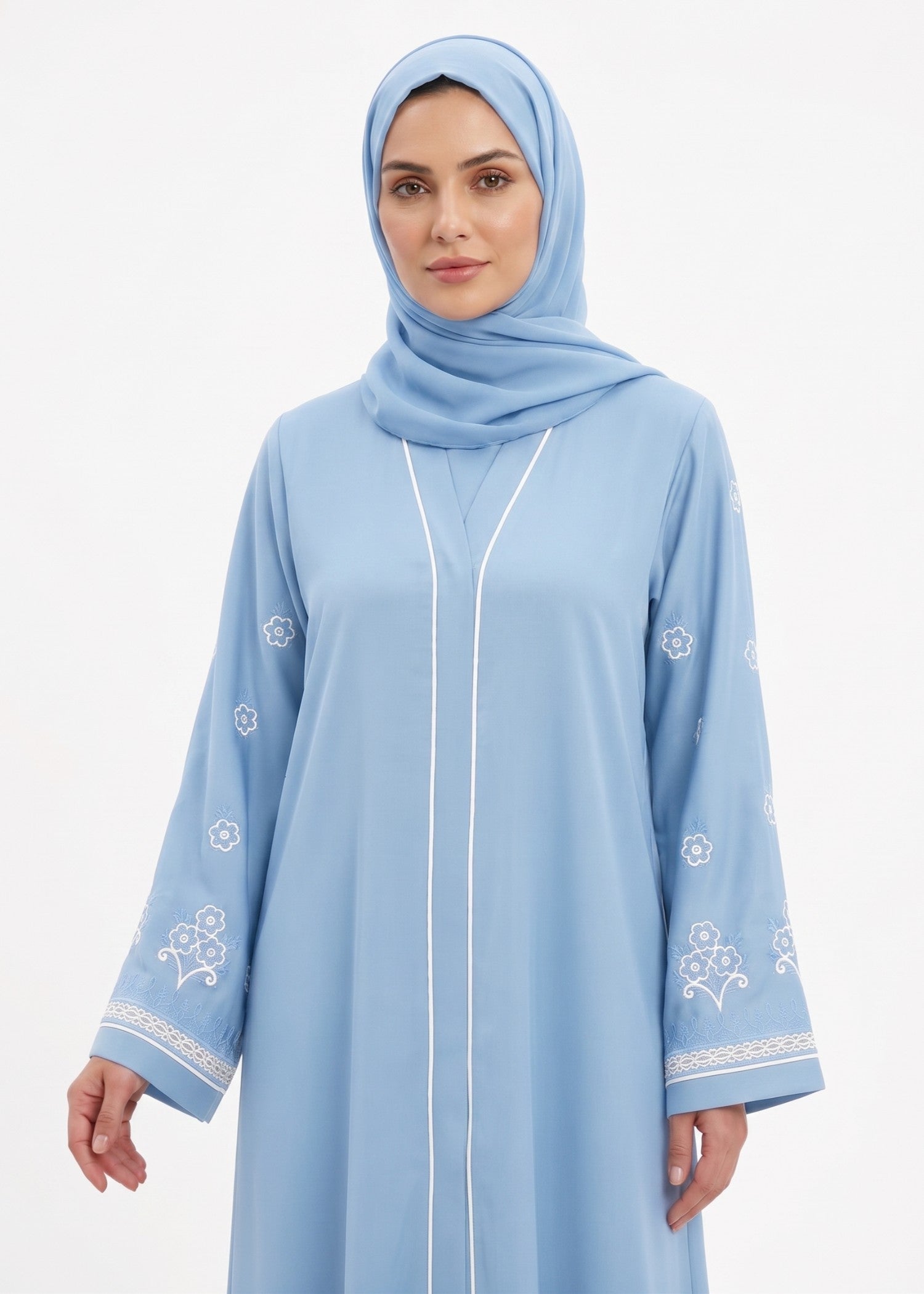 nidha Abaya in Sky blue