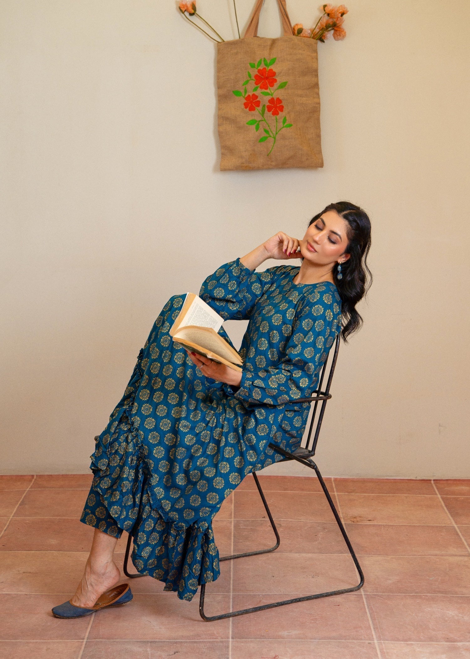 linen Maxi in Teal