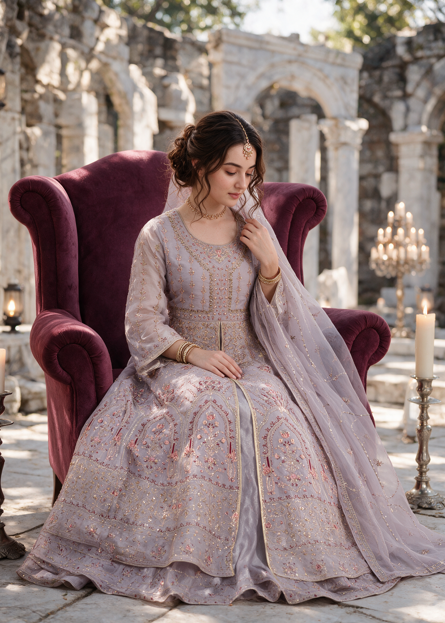 organza Maxi in Purple mountain majesty