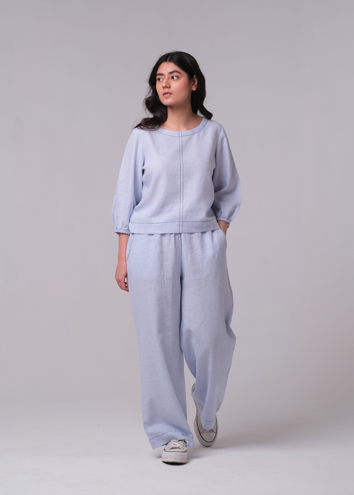 cotton Co Ord Sets in Sky blue