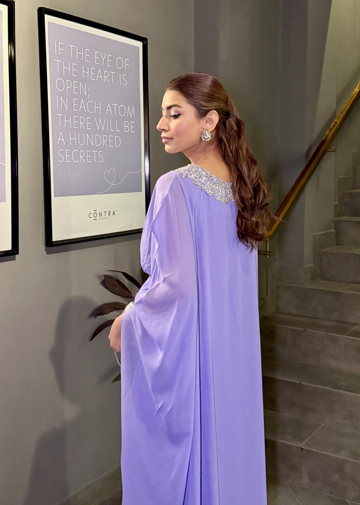 chiffon Dress in Lilac