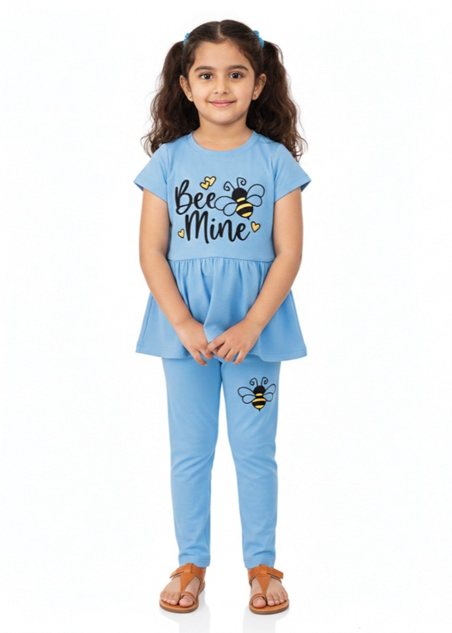 cotton Frock in Sky blue