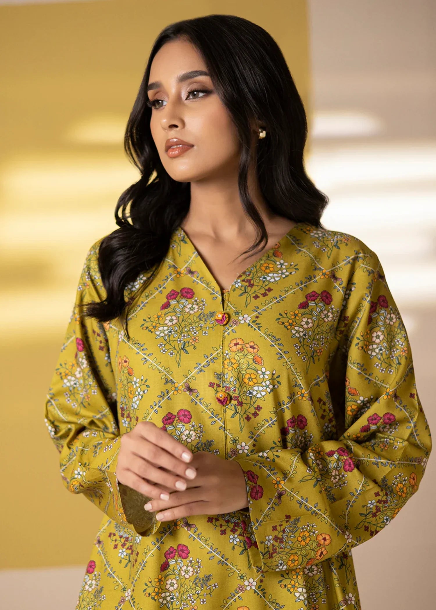 viscose Co Ord Sets in Yellow green