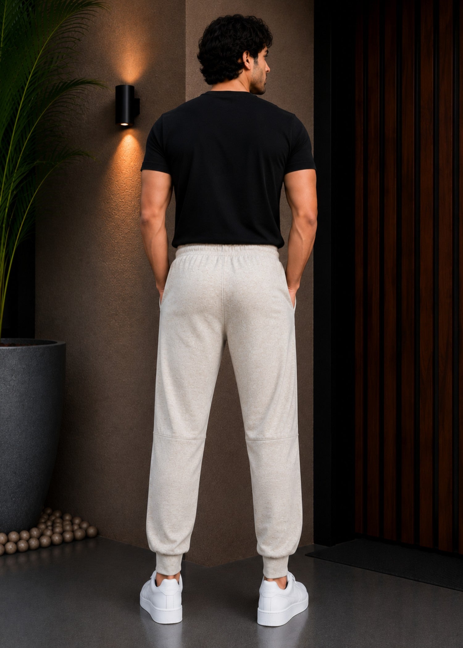 cotton Trousers in Bone