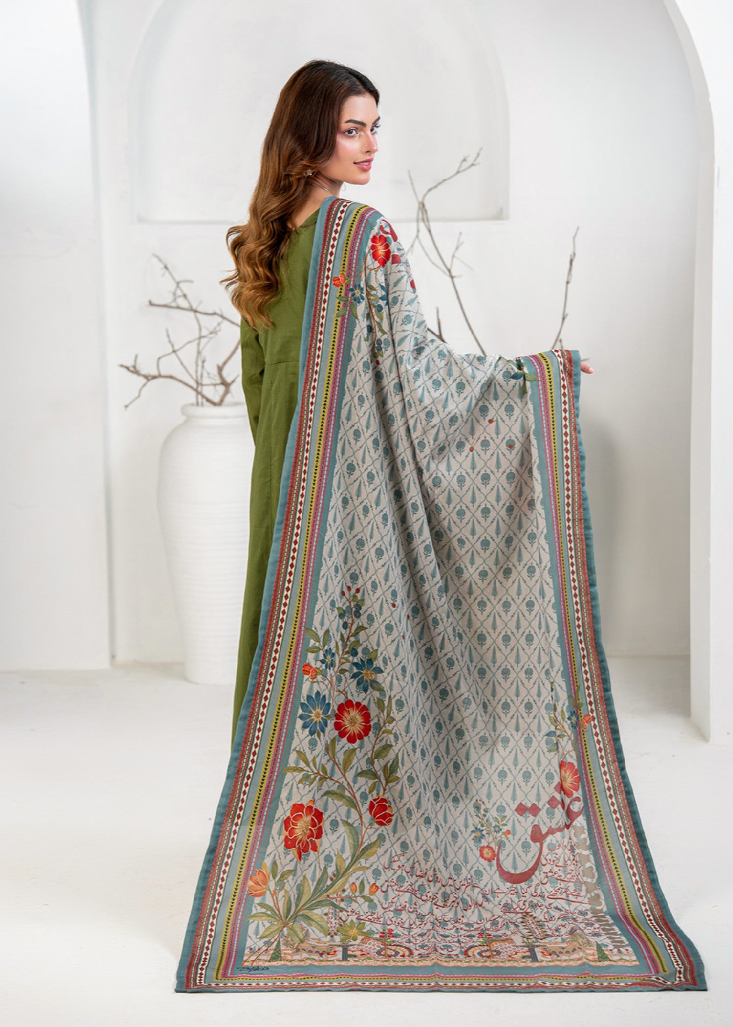 Dupatta in Multi Color by - Trendy Women Dupatta MYX9126