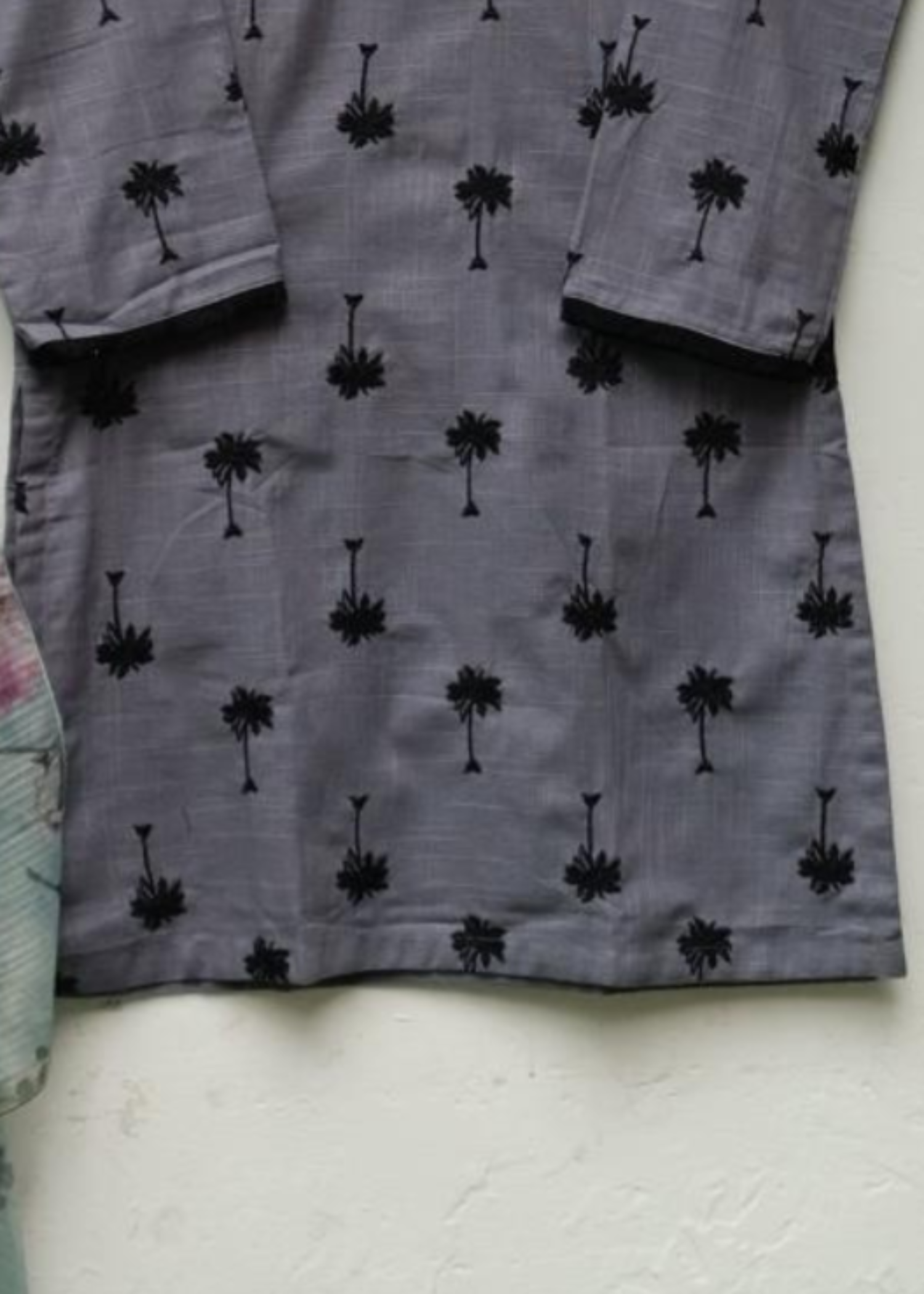khaddar Kurta Set in Grey