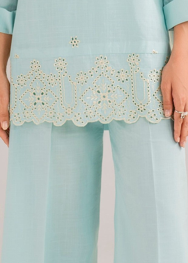 cotton dobby Co Ord Sets in Light blue
