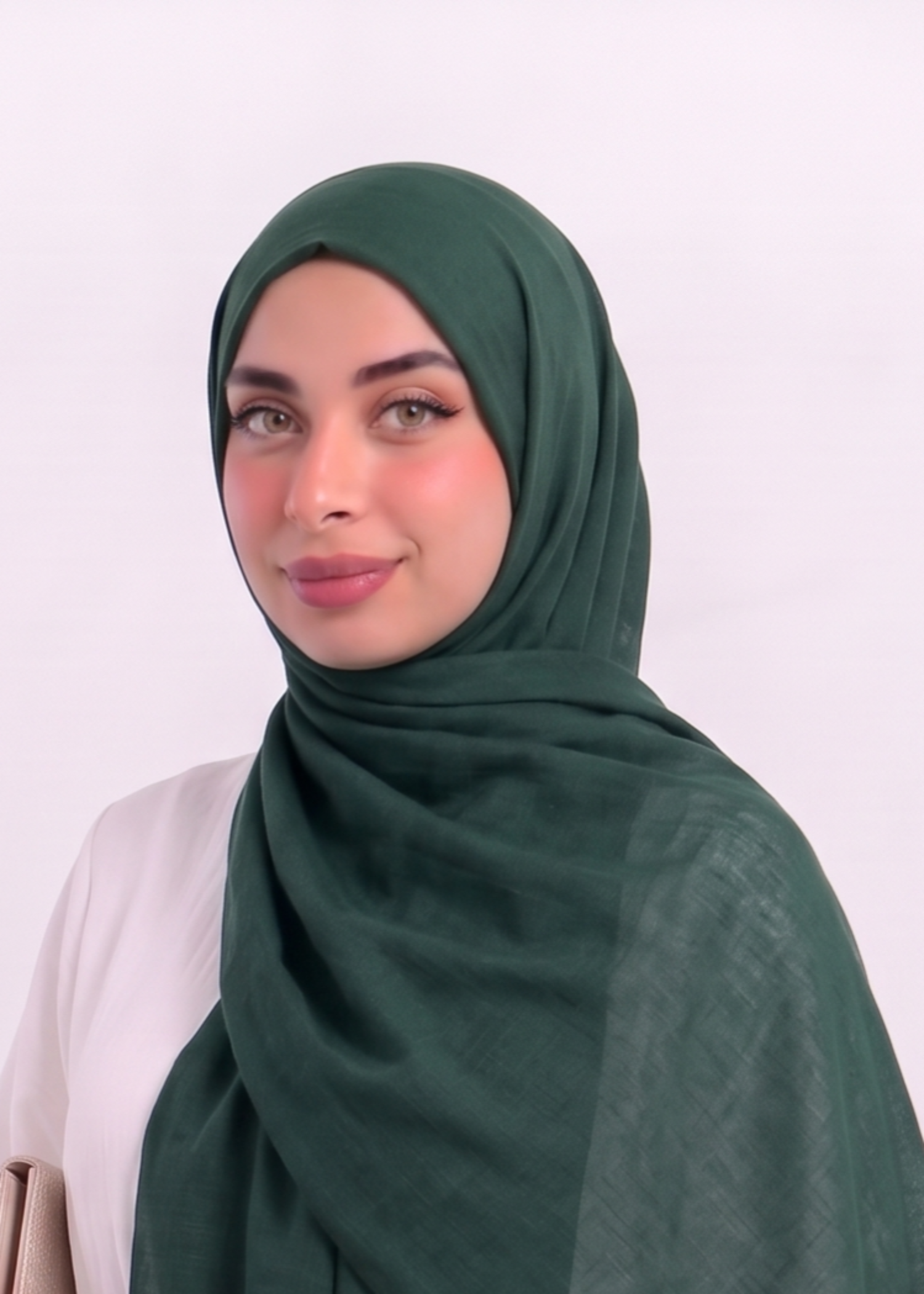 lawn Hijab in Dark green