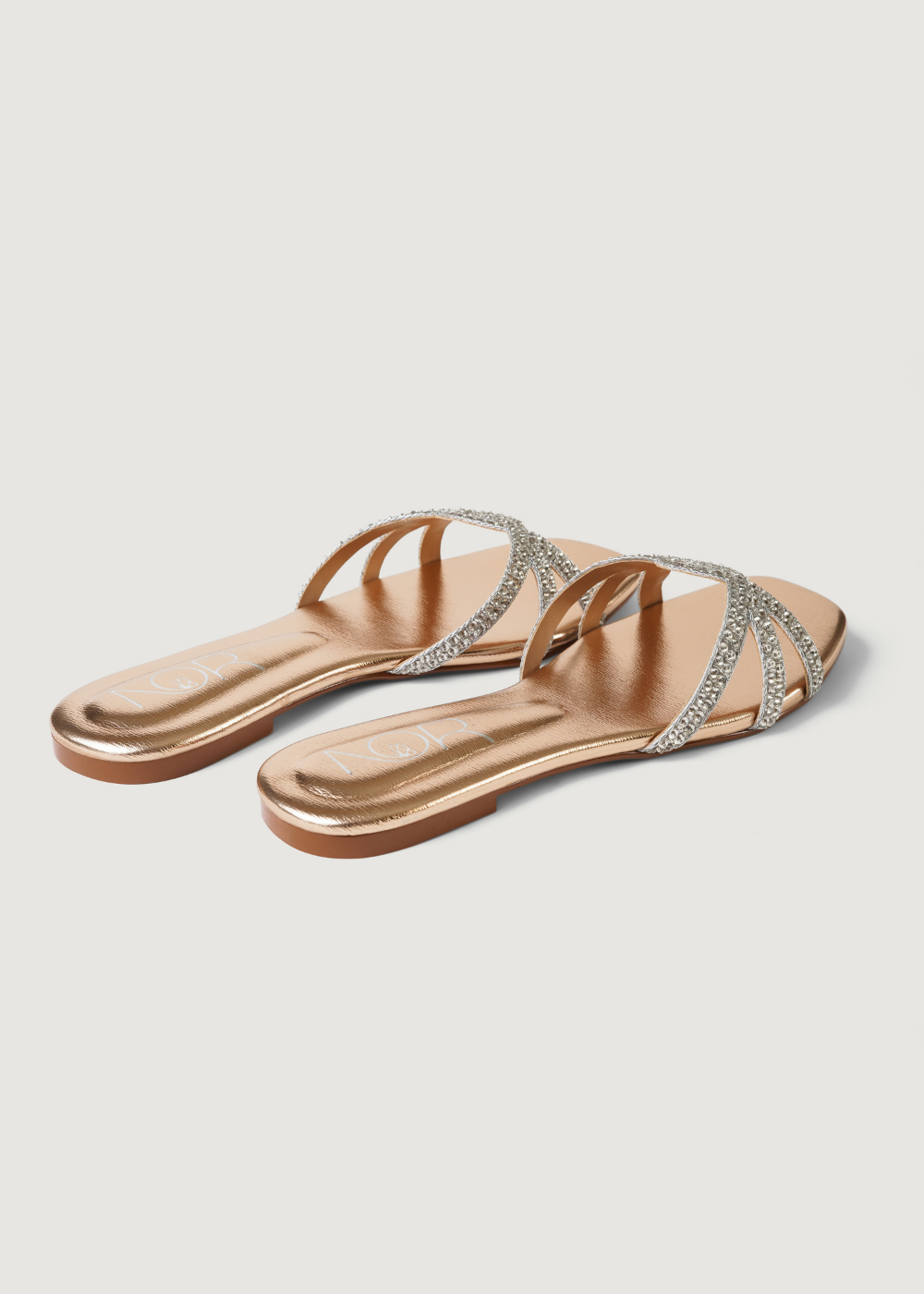 Slides in Gold by - High Quality Women Slides EIJ4533