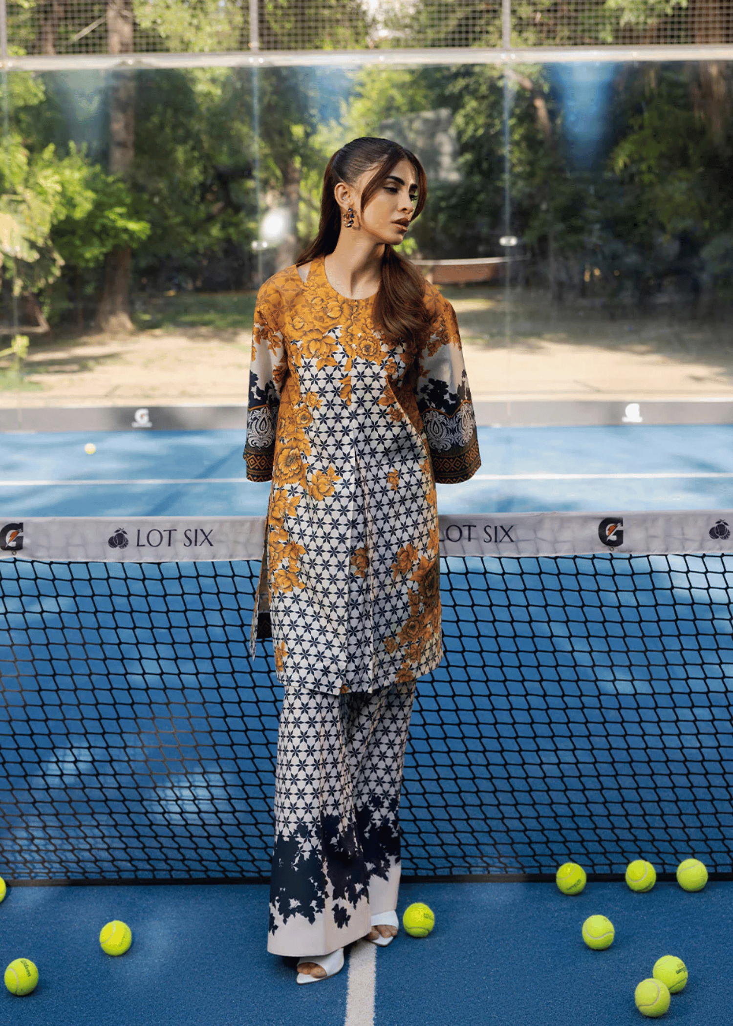 arabic lawn Co Ord Sets in Carbon, bumblebee
