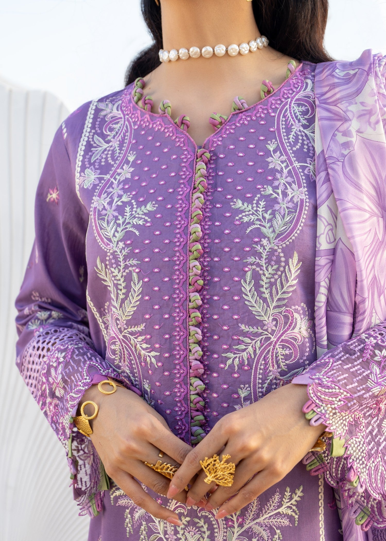 lawn Unstitched in Lilac
