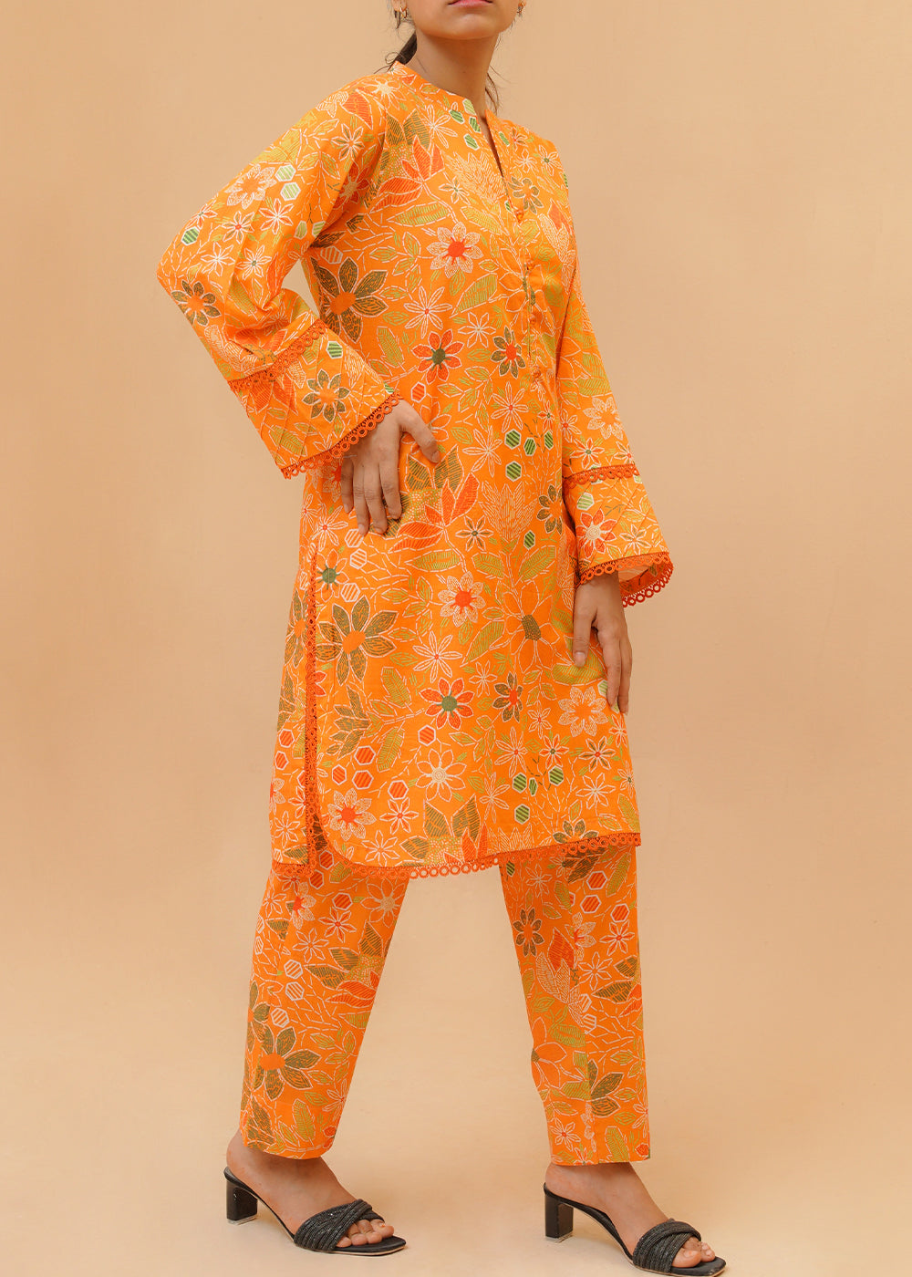 lawn Co Ord Sets in Bright orange