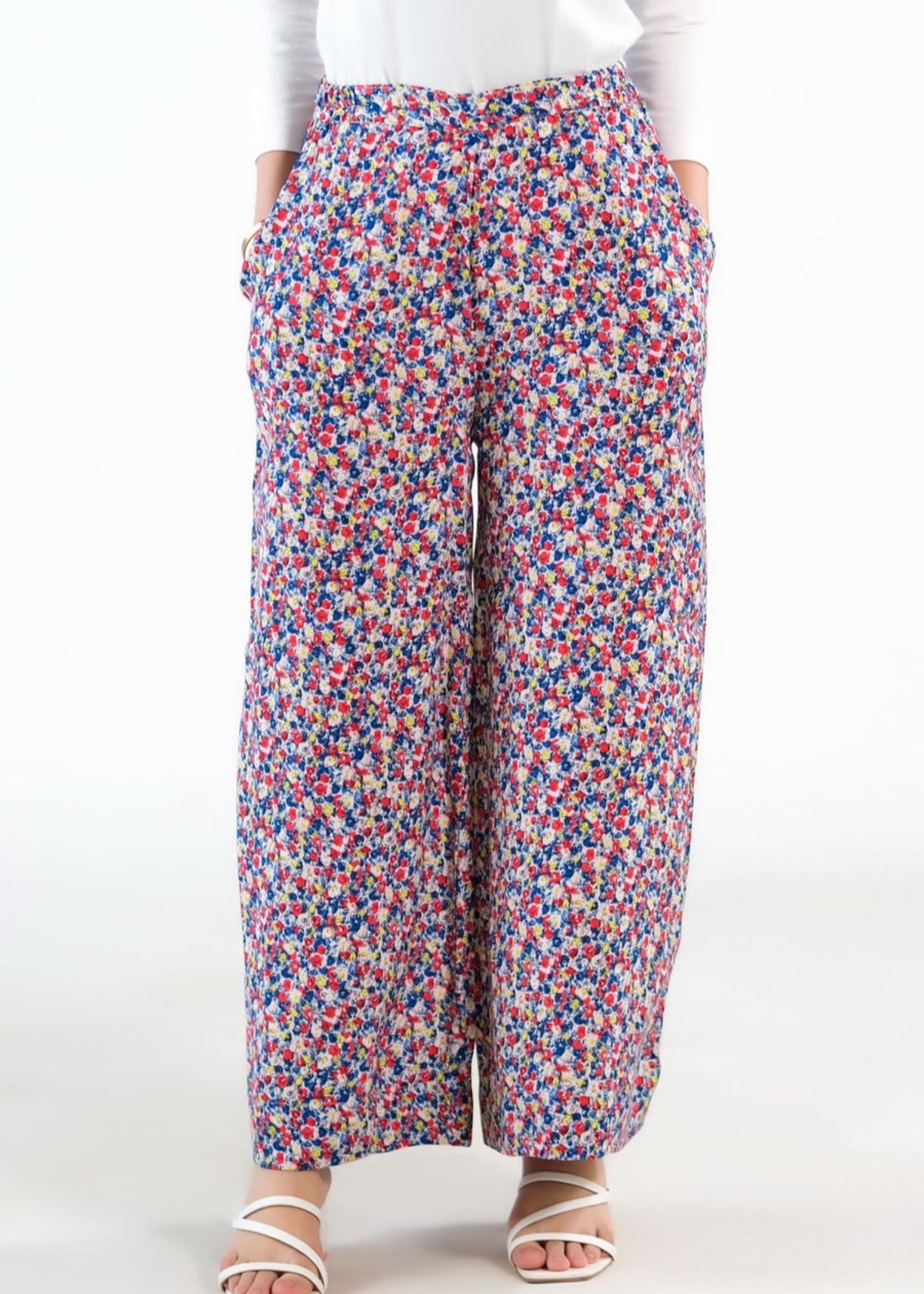 crepe Trousers in Multi