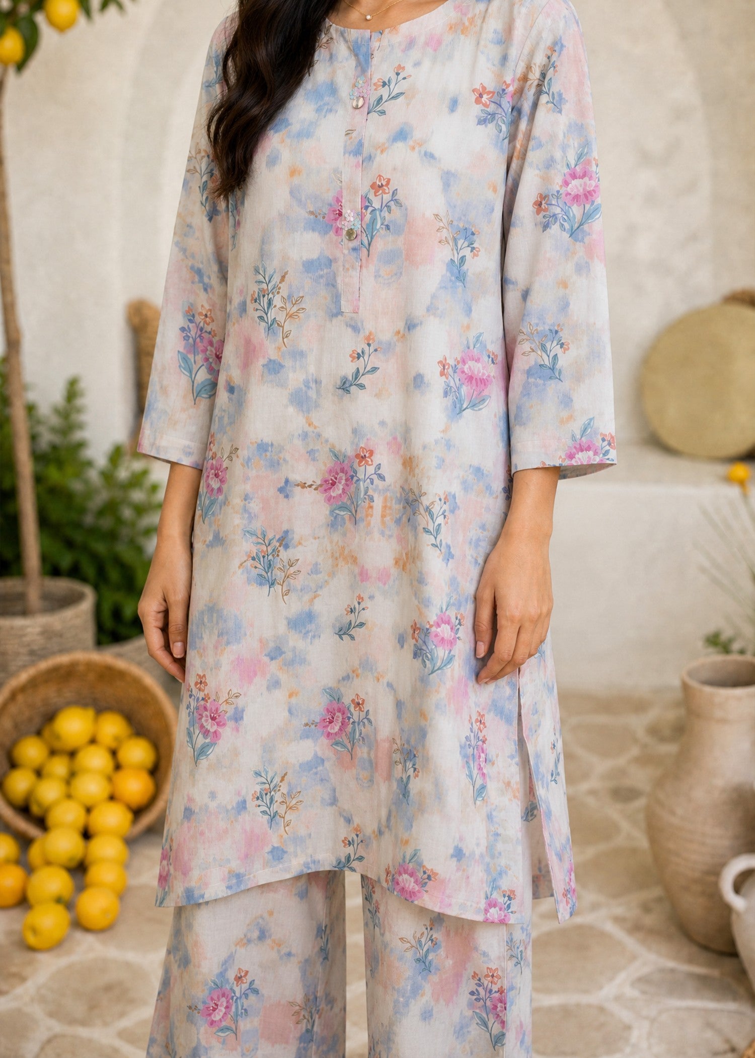 lawn Co Ord Sets in Ivory
