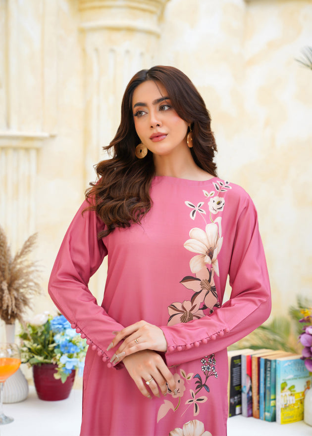blended khaddar Co Ord Sets in Blush