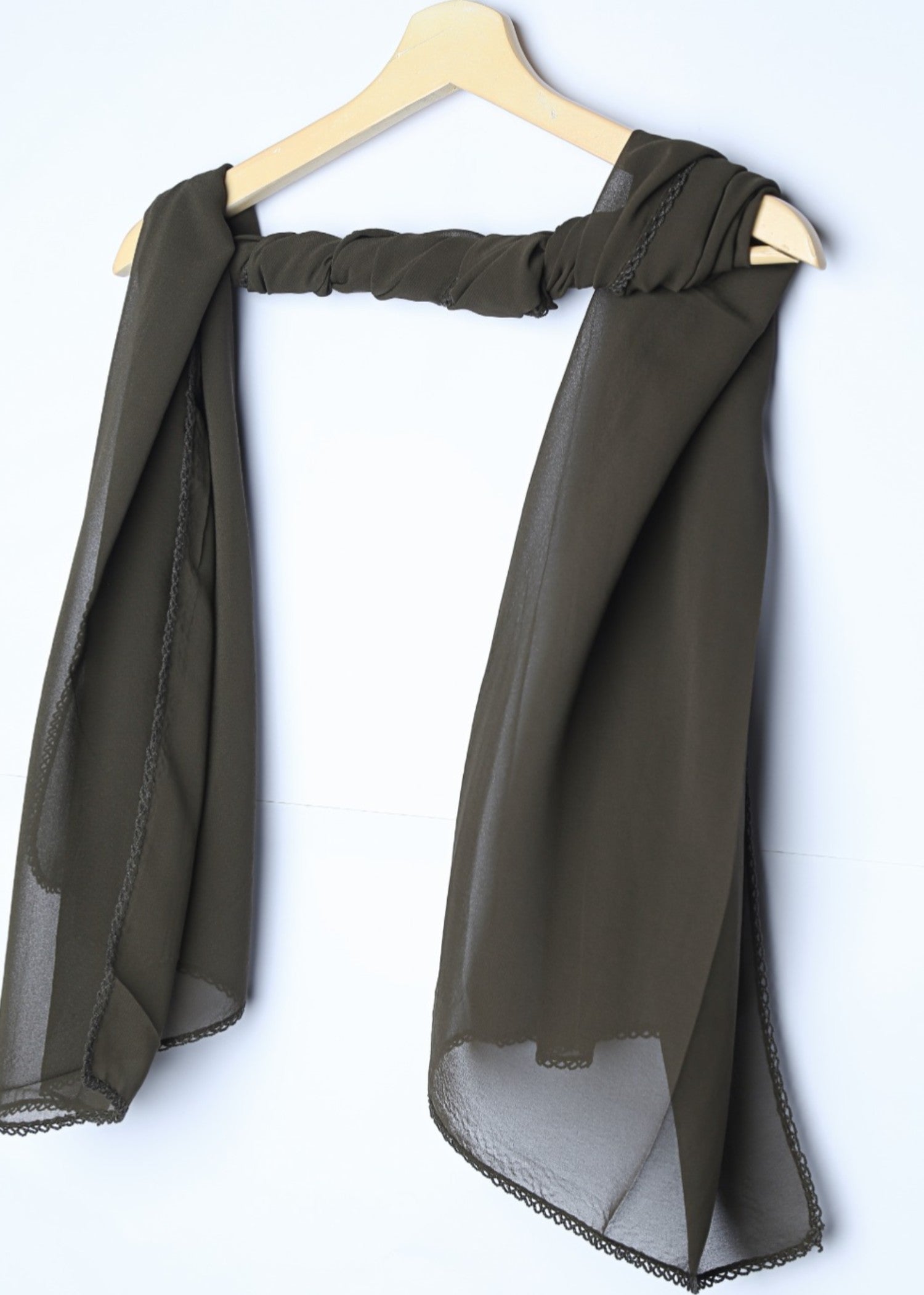 georgette Hijab in Army green