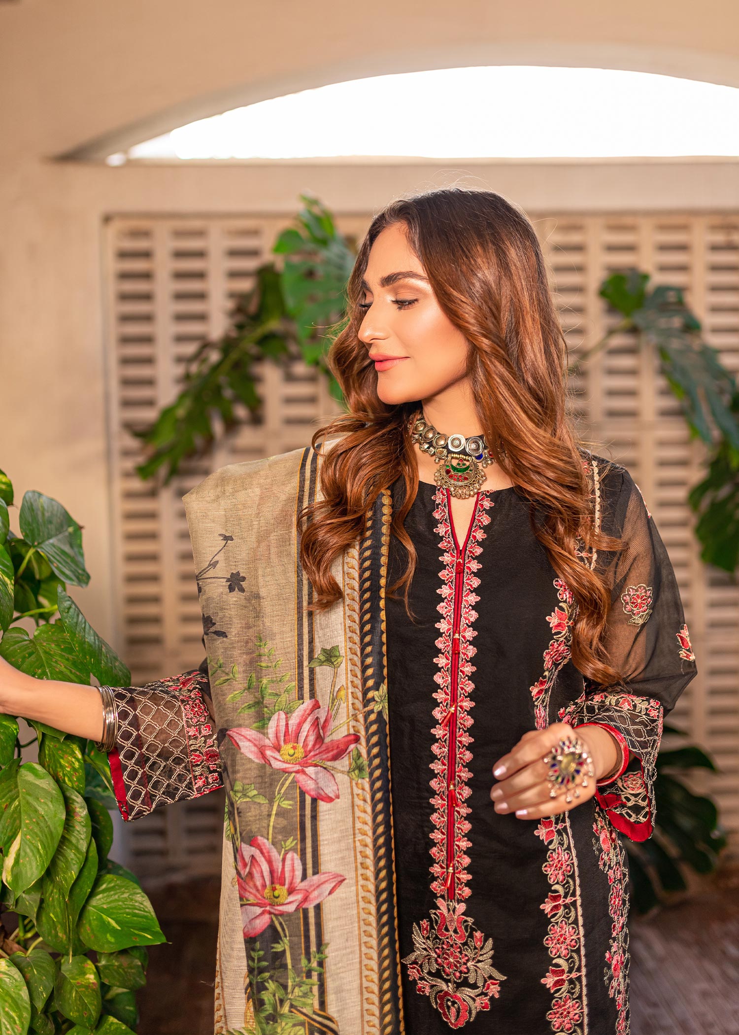 organza Kurti in Black