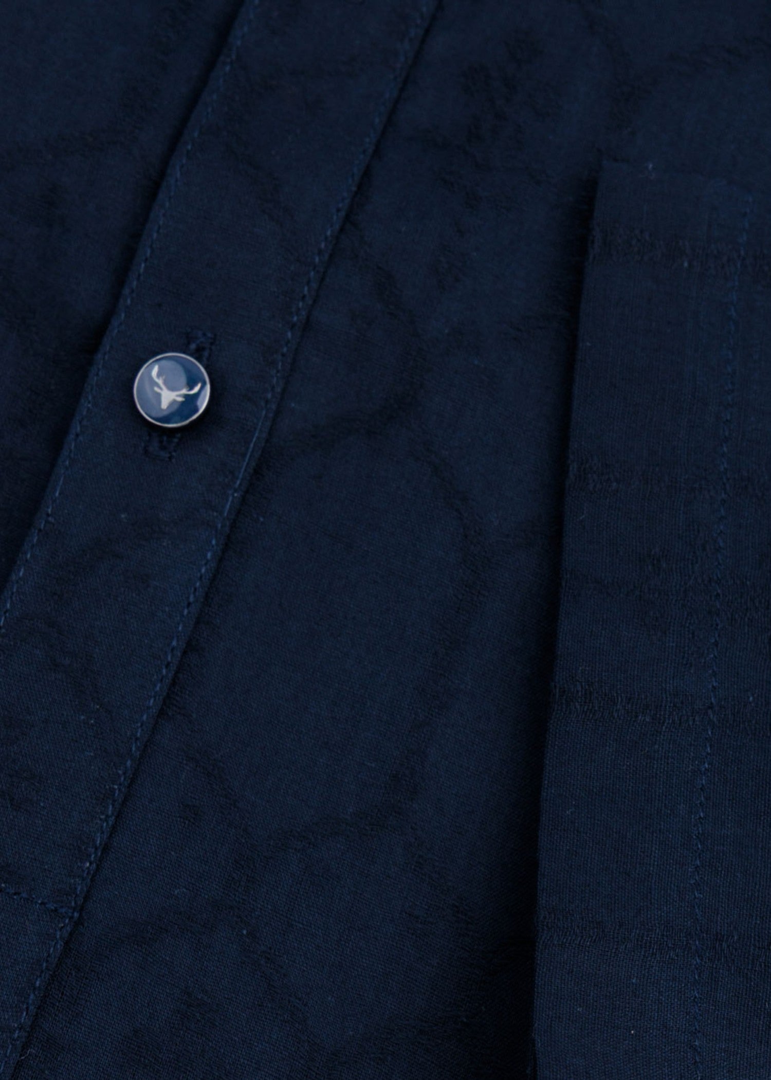 cotton jacquard Kurta in Navy blue