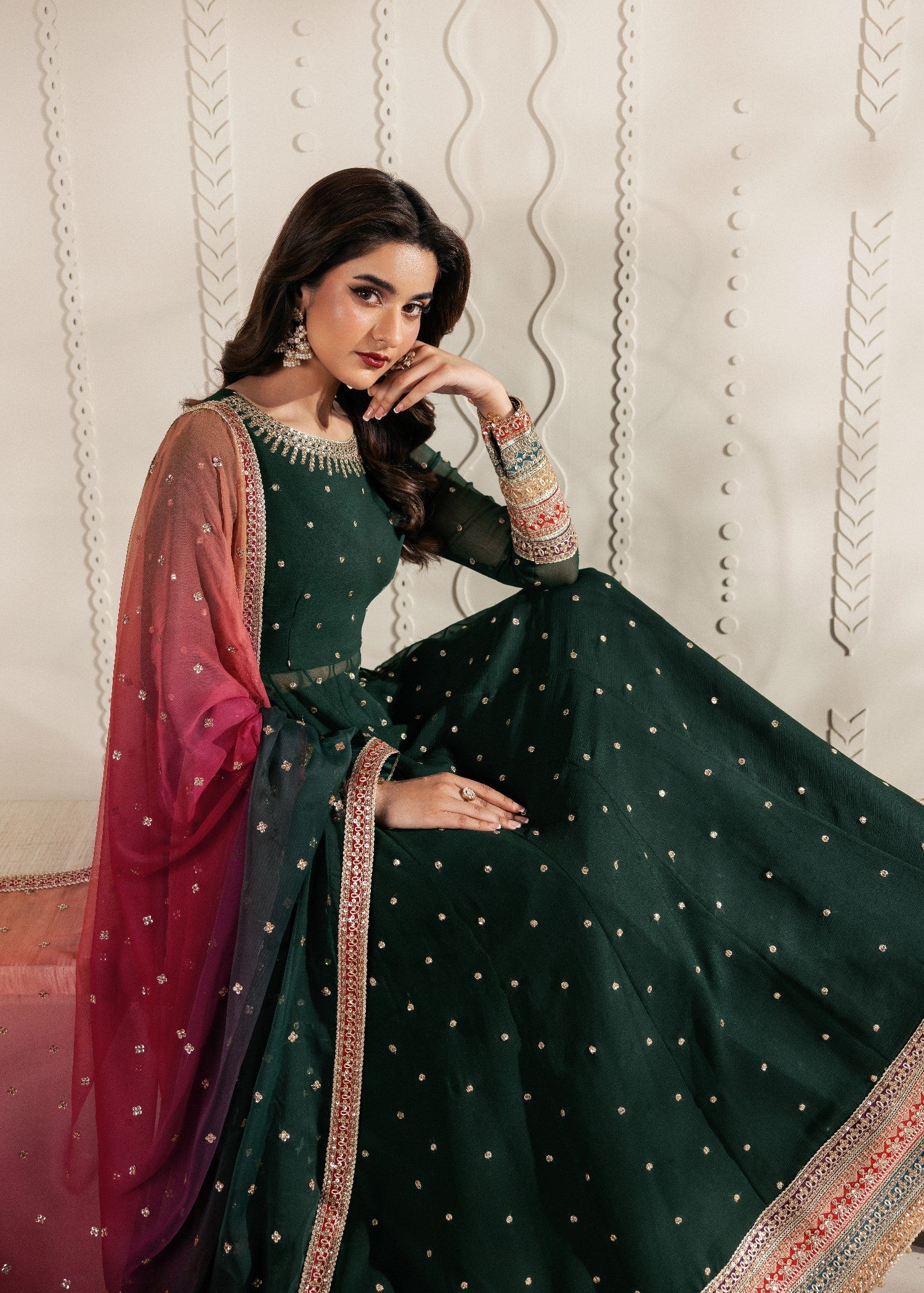 chiffon Maxi in Green