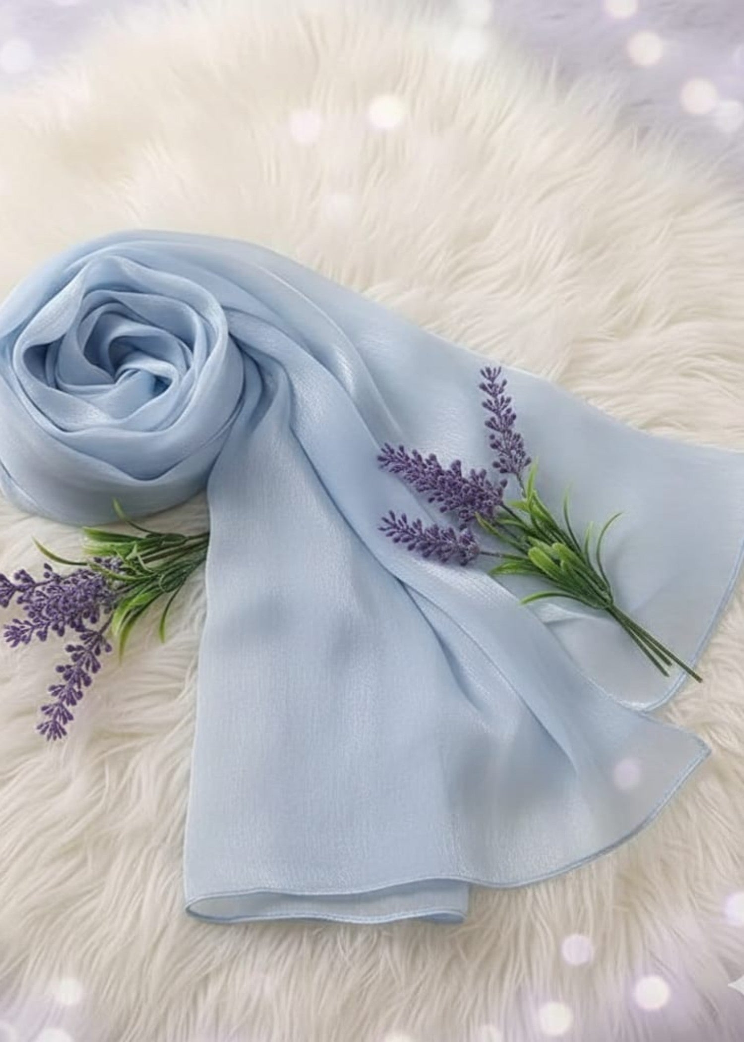 organza Hijab in Sky blue