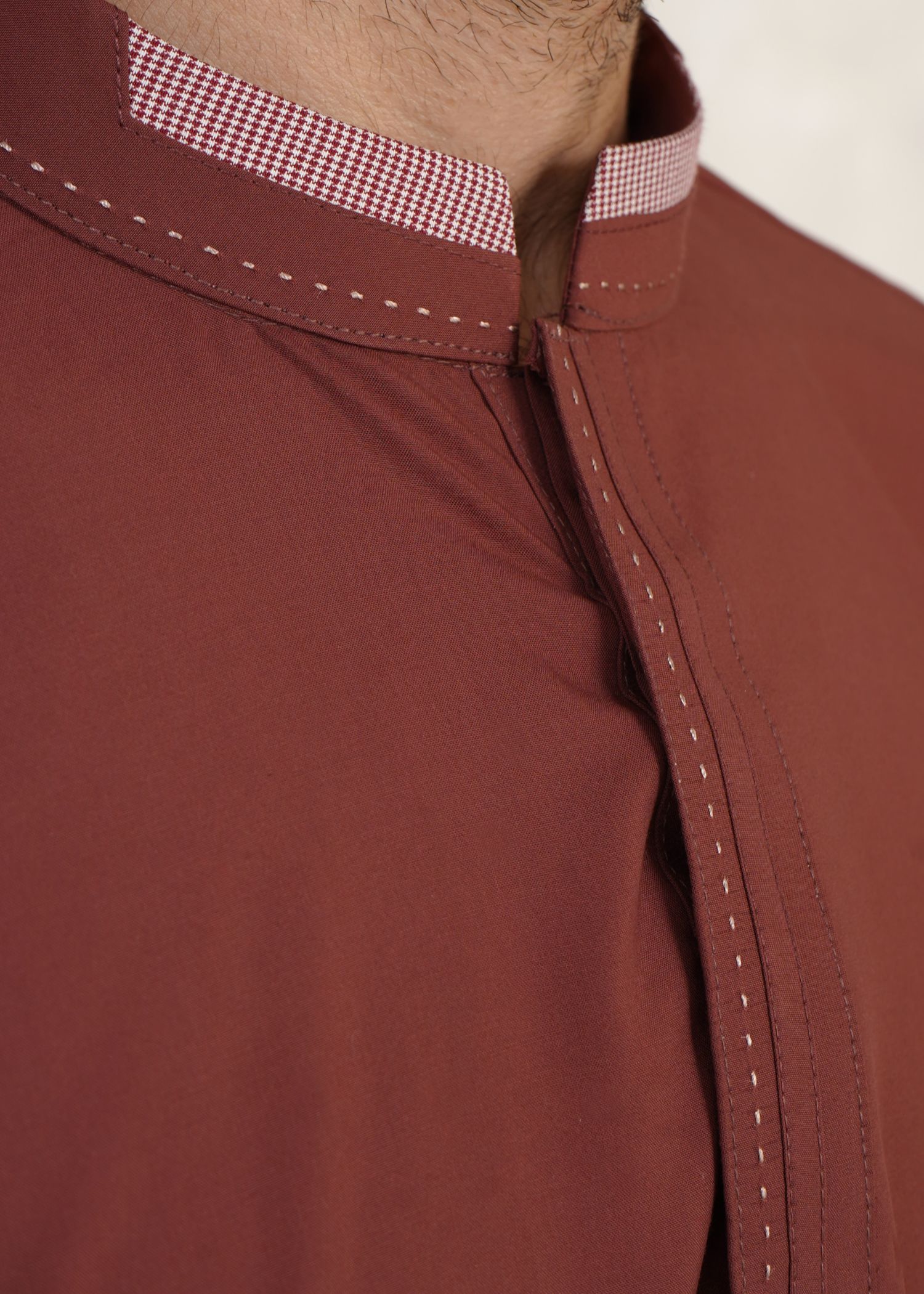 wash & wear Shalwar Kameez in Brick red