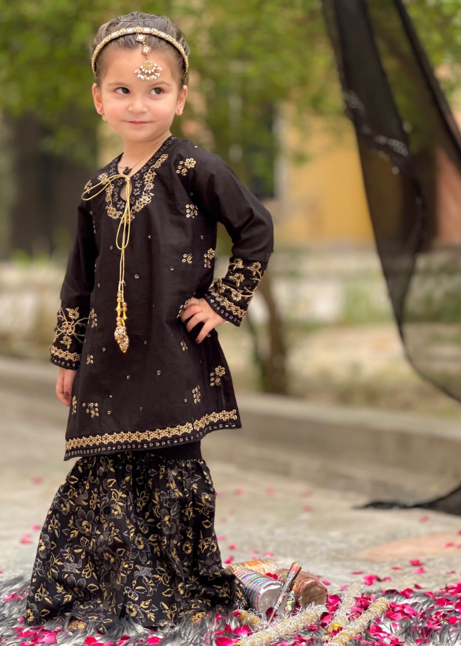 cotton Gharara in Pitch