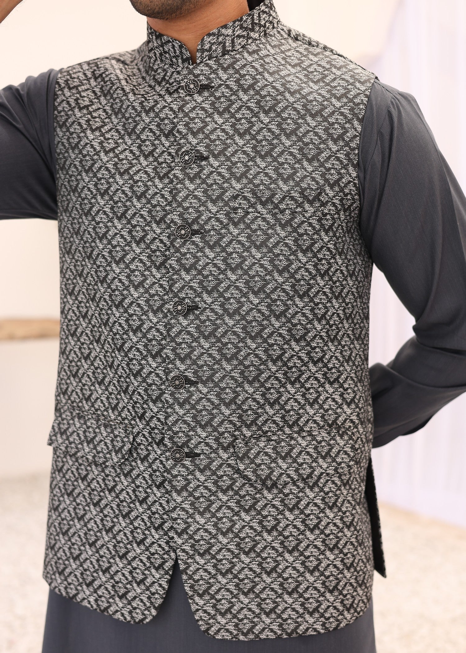 suiting Waistcoat in Silver