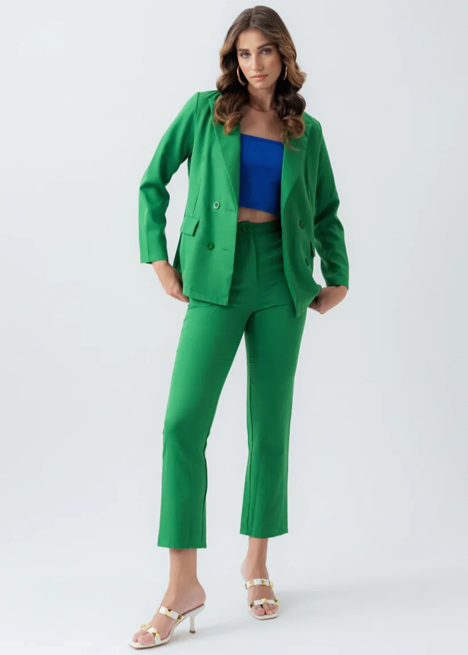spandex Blazer in Green