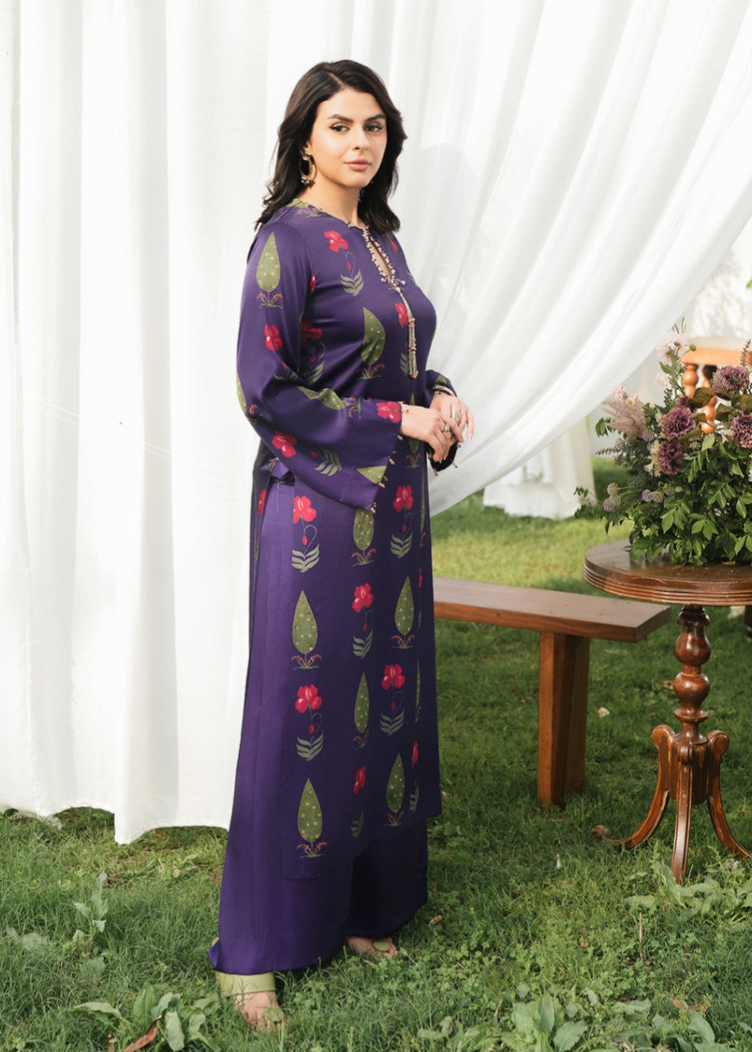 silk Kurti in Blue