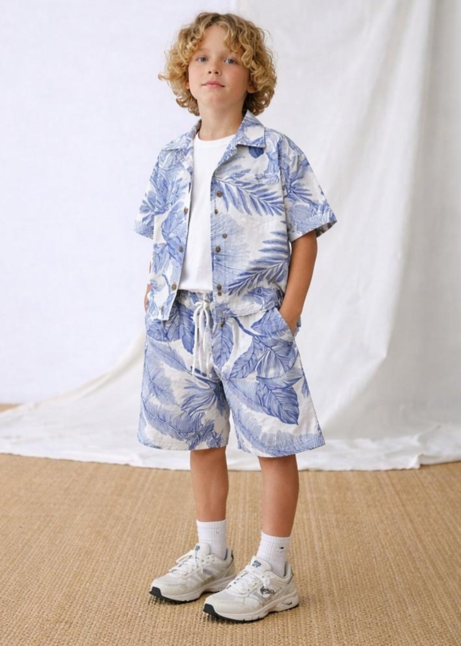 Co ord Sets in Ice blue, white, cerulean