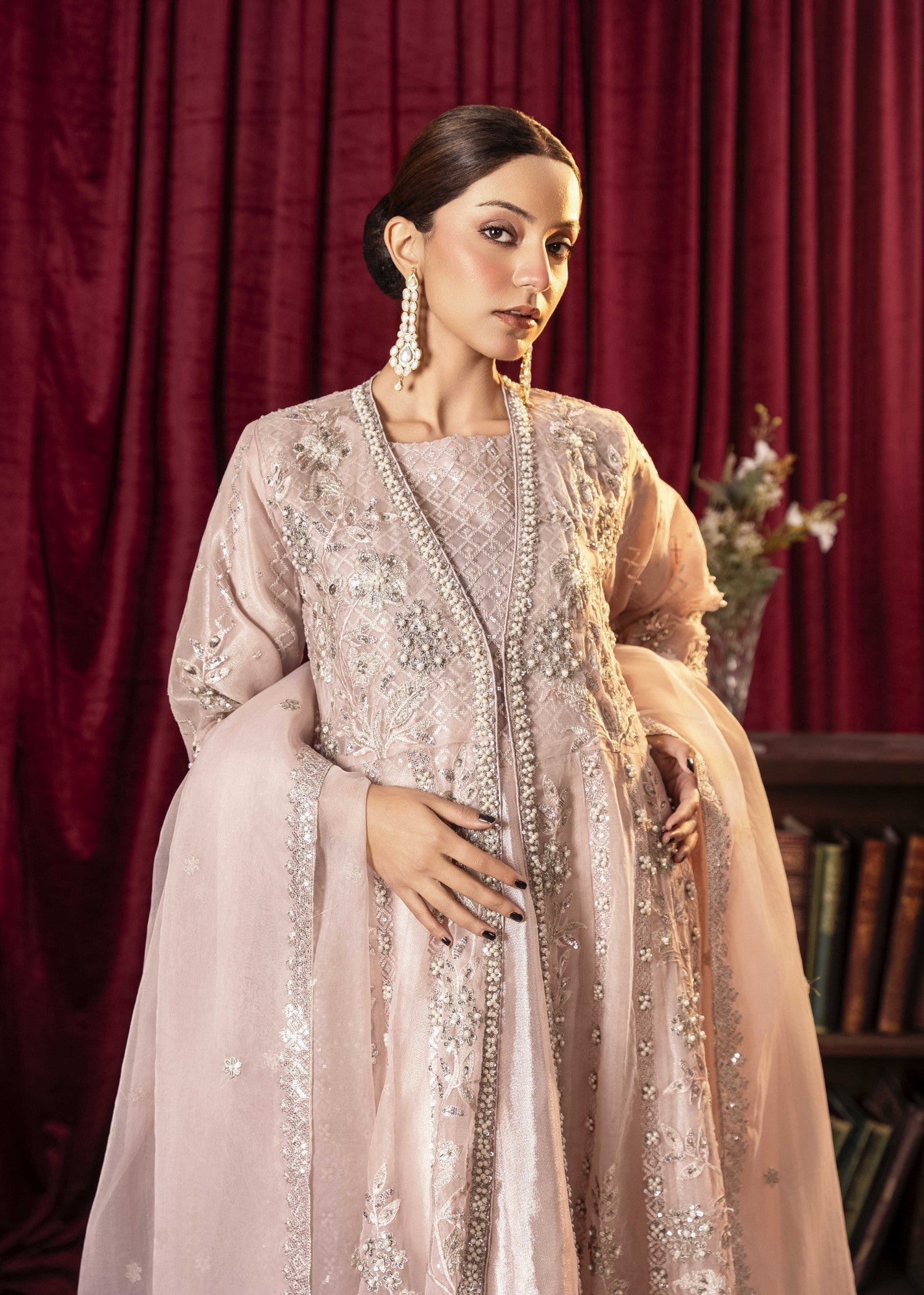 organza Gown in Baby pink