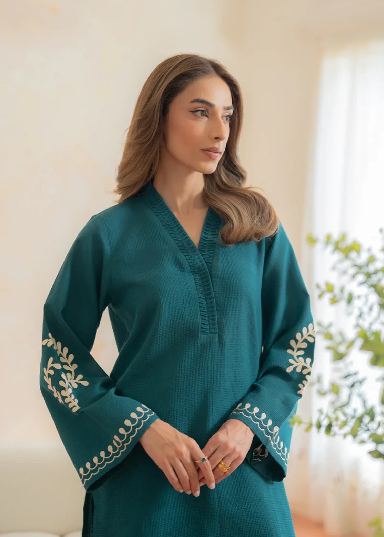 dobby Co Ord Sets in Teal