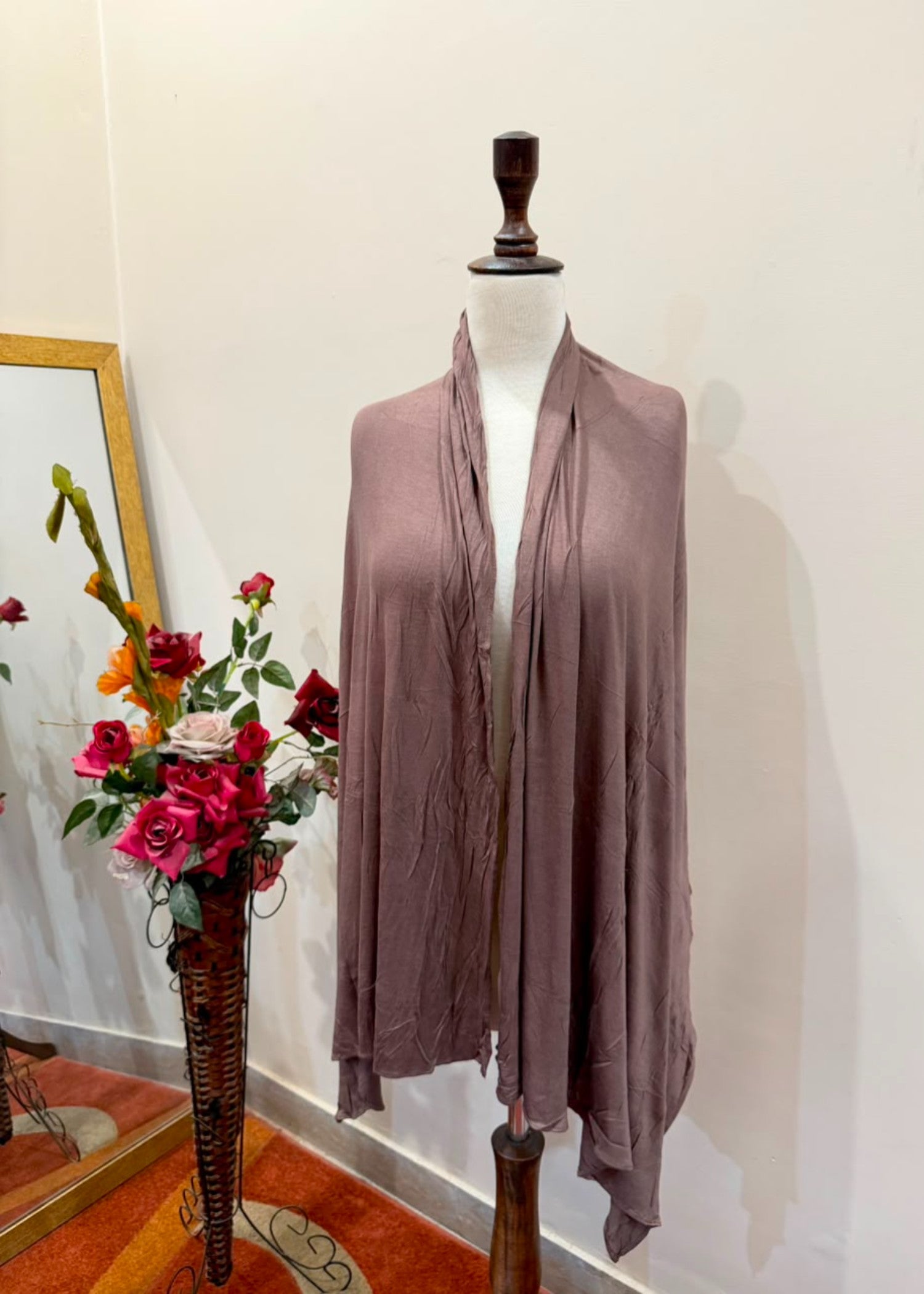 jersey knit Hijab in Coffee brown